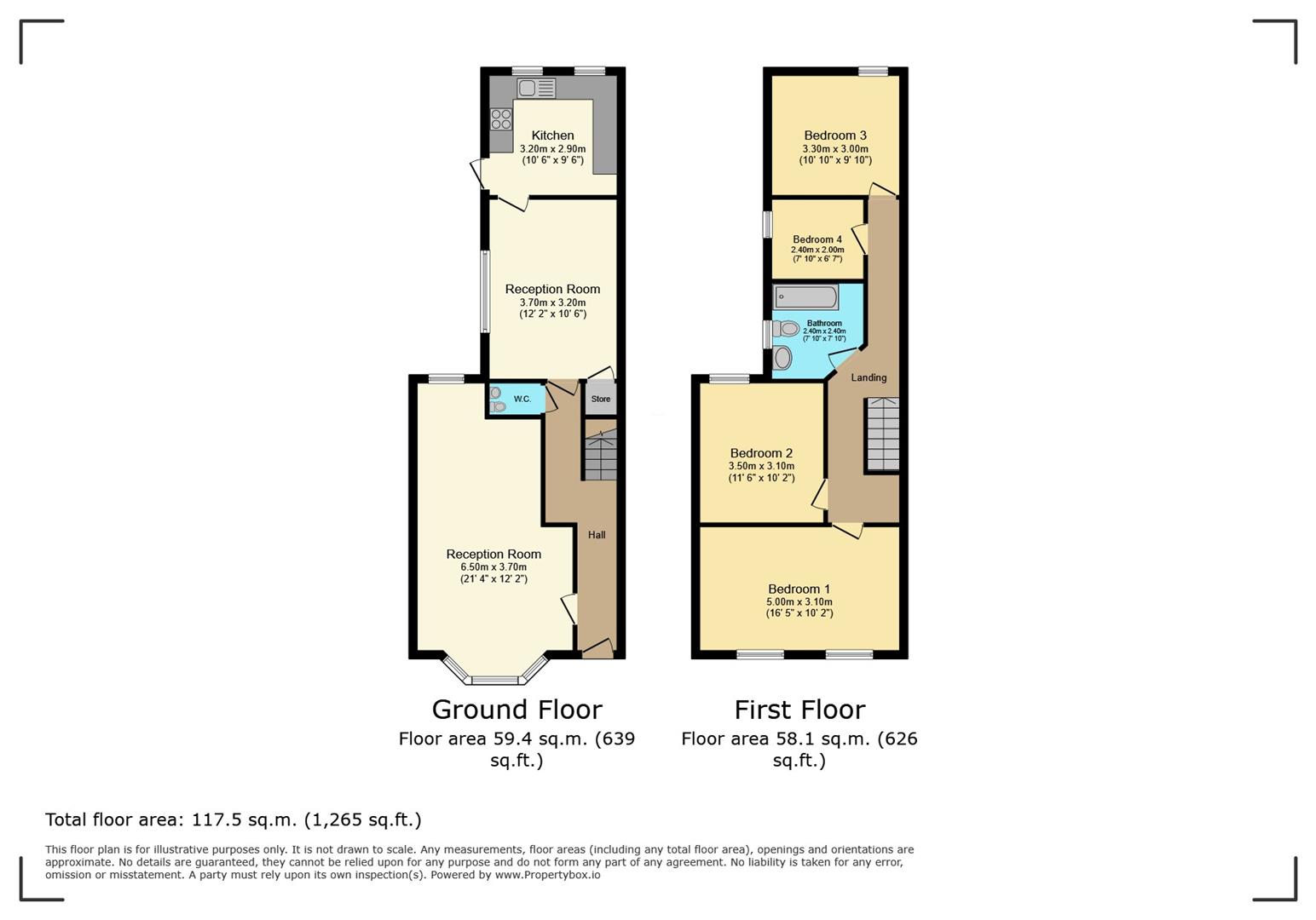 73, Court Road, Barry floorplan