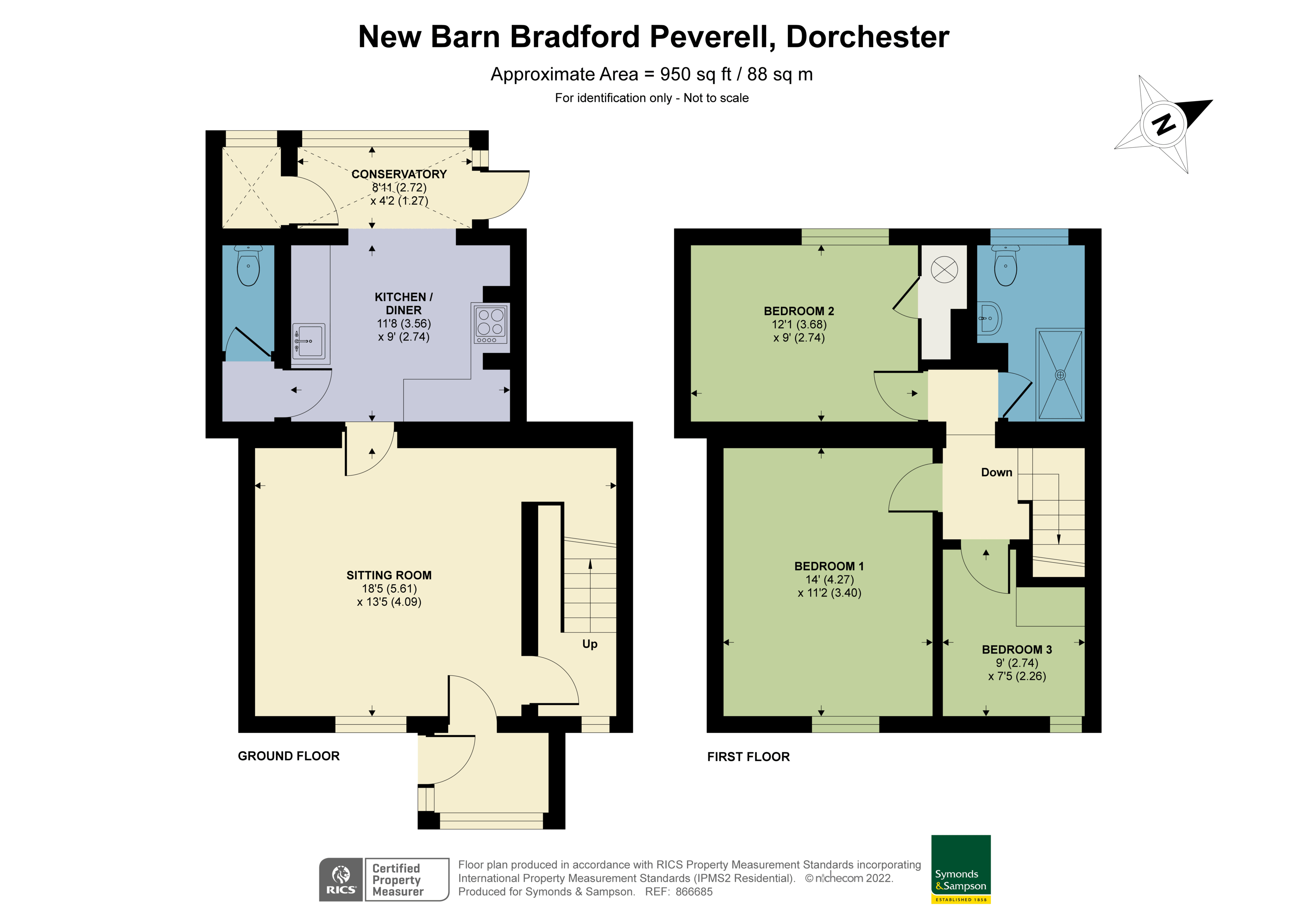 New Barn, Bradford Peverell, Dorchester, Dorset DT2, 3 bedroom terraced