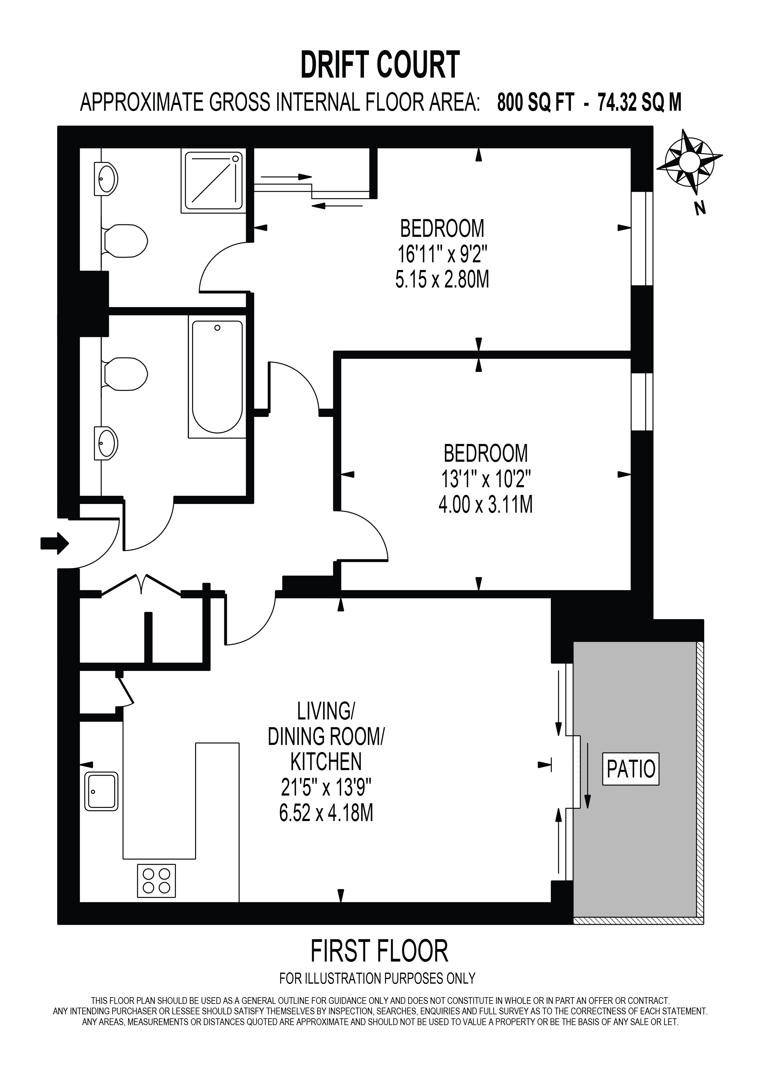 Flat 105 Drift Court 1, Basin Approach, London floorplan