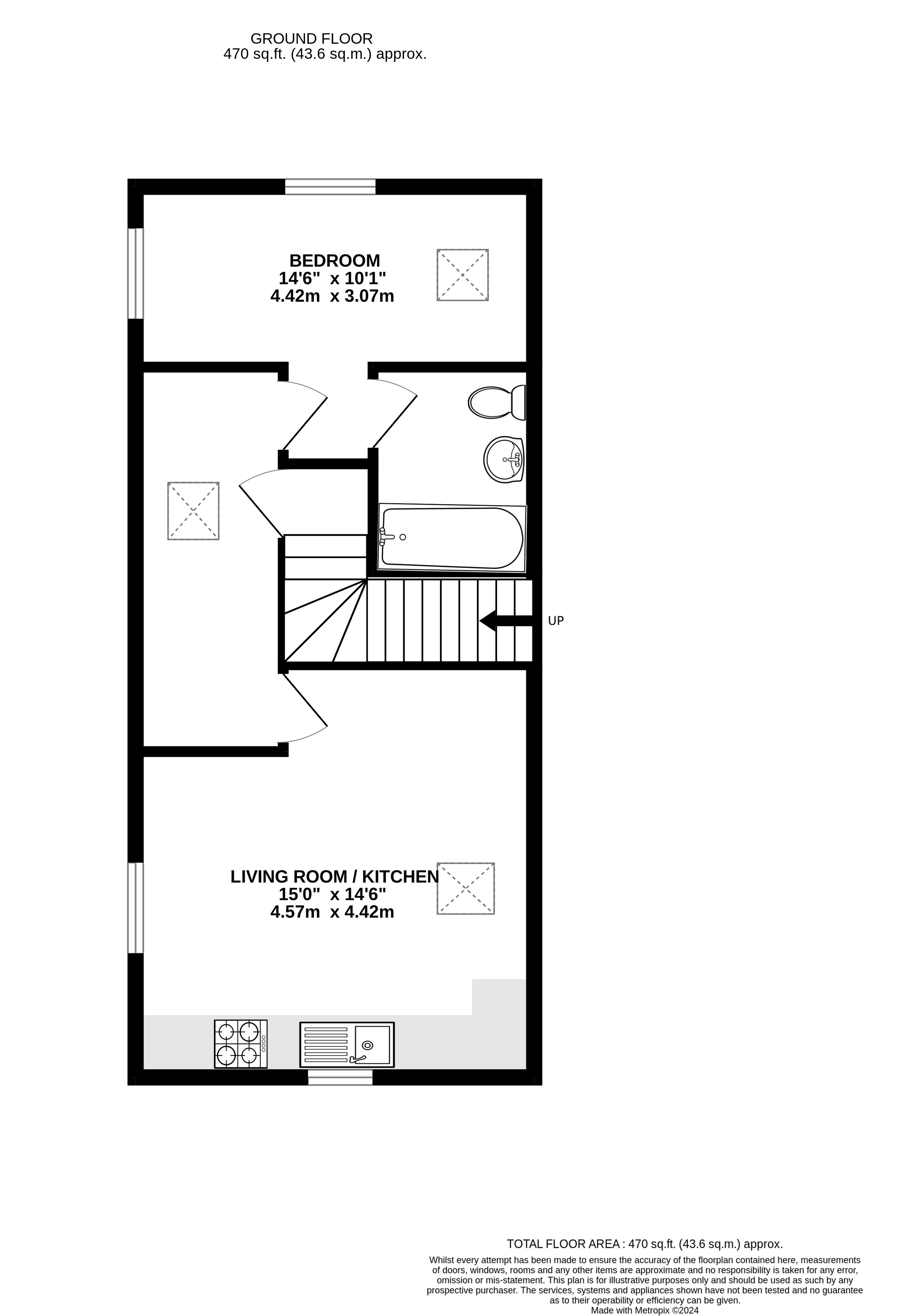 6, Alfred Court, Cambridge floorplan