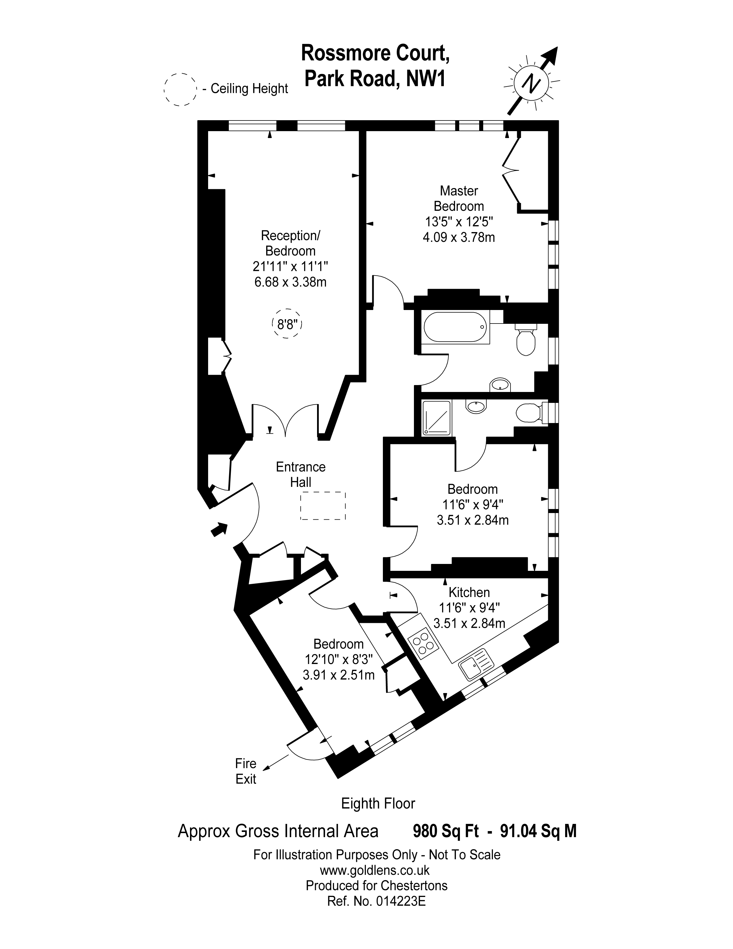 3 bed flat for sale in Rossmore Court, Park Road, London NW1 Zoopla