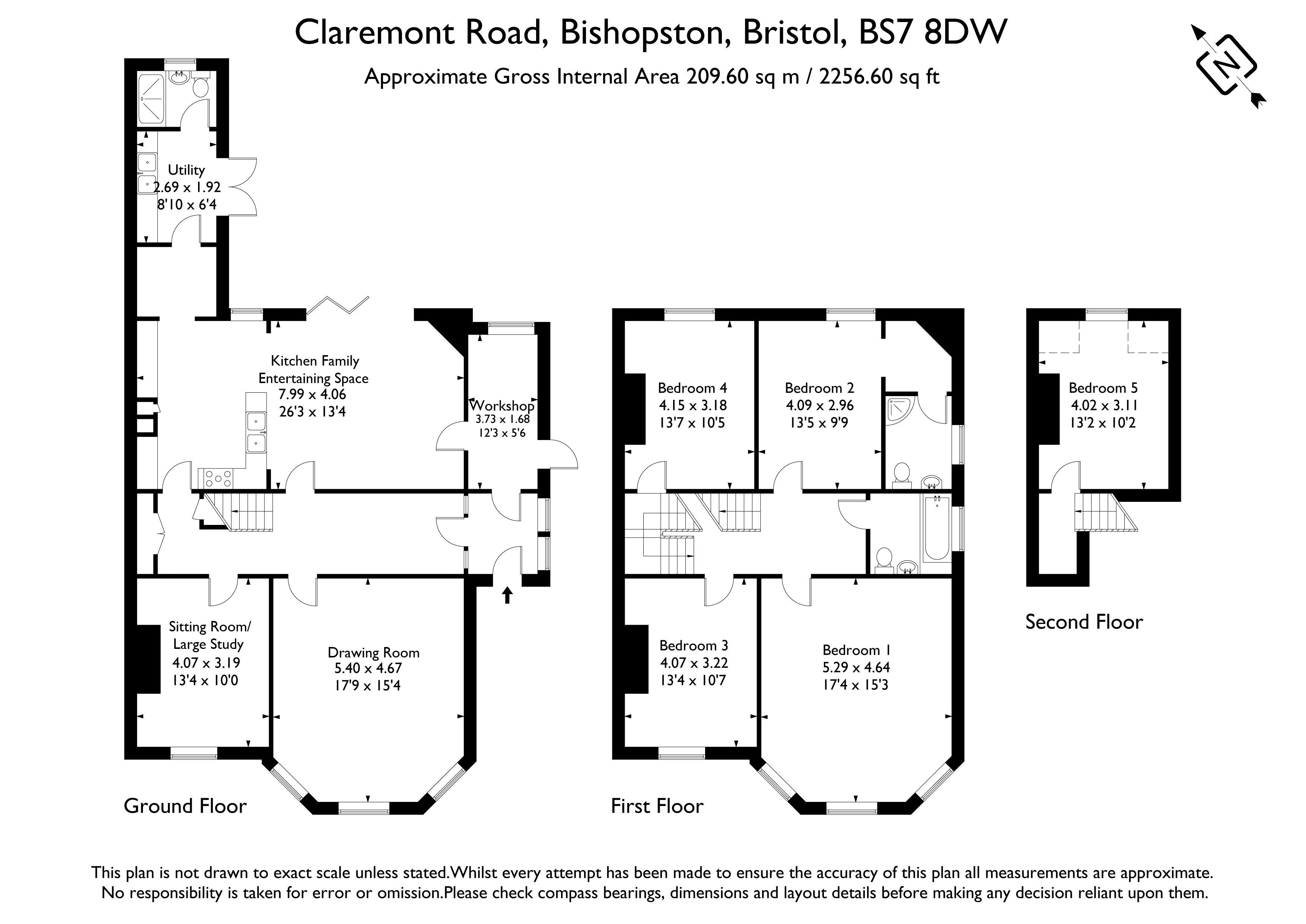 57, Claremont Road, Bristol floorplan