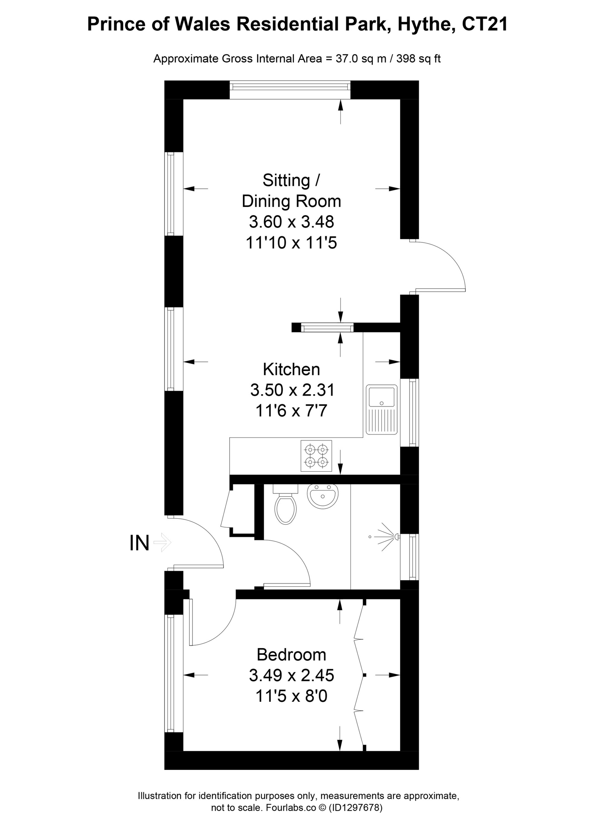 21 Prince of Wales Residential Park, Burmarsh Road, Hythe floorplan