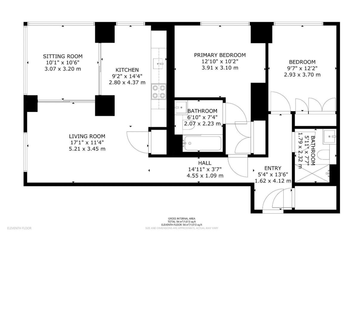 Flat 1108, London floorplan