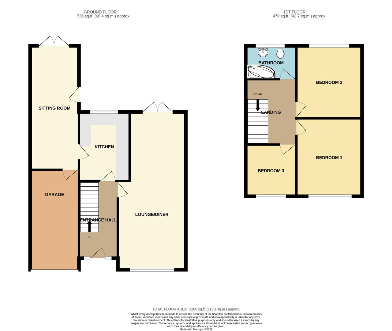 91, Church End Lane, Wickford floorplan