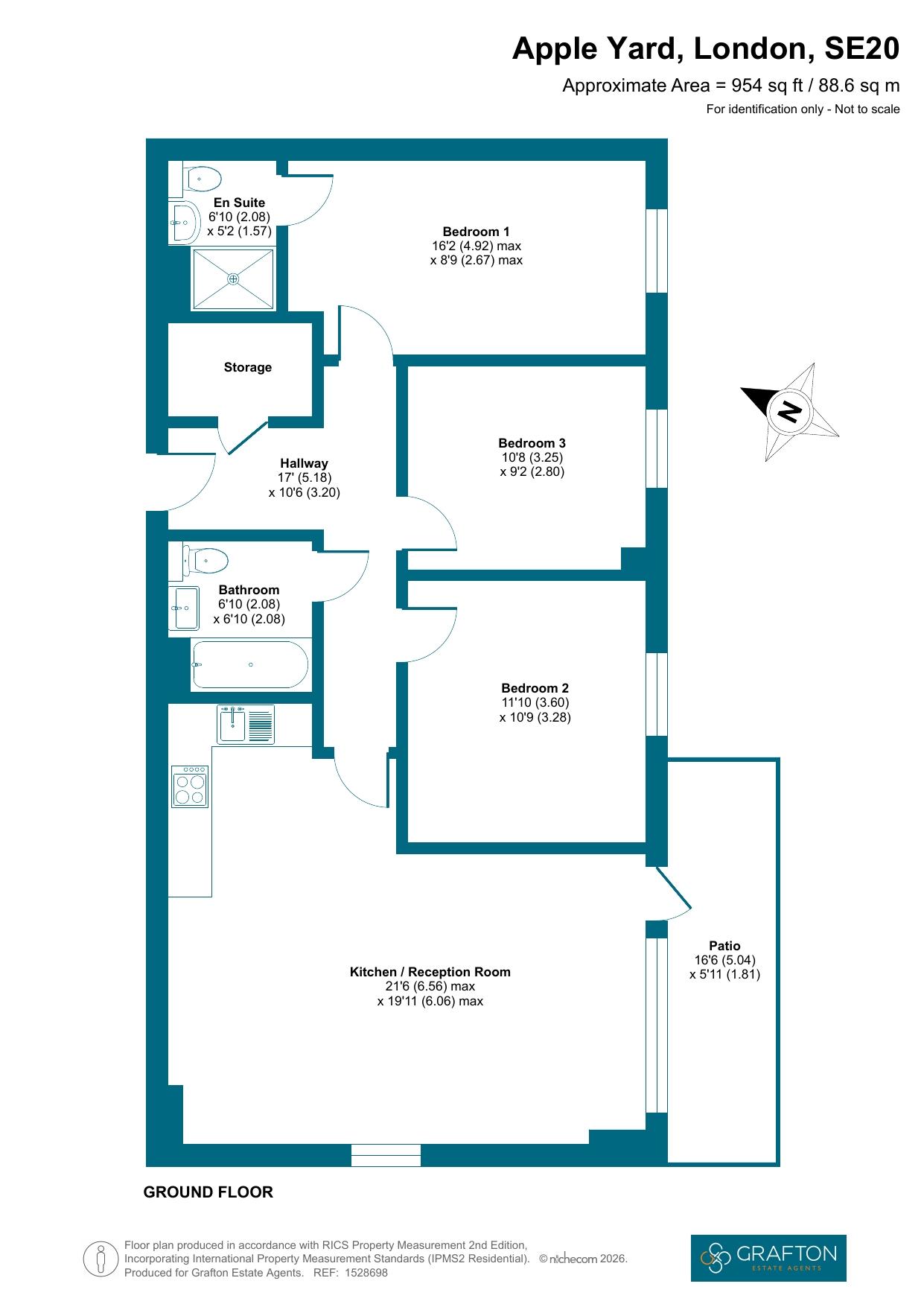 Lambourne House, Flat 68, Apple Yard, London floorplan