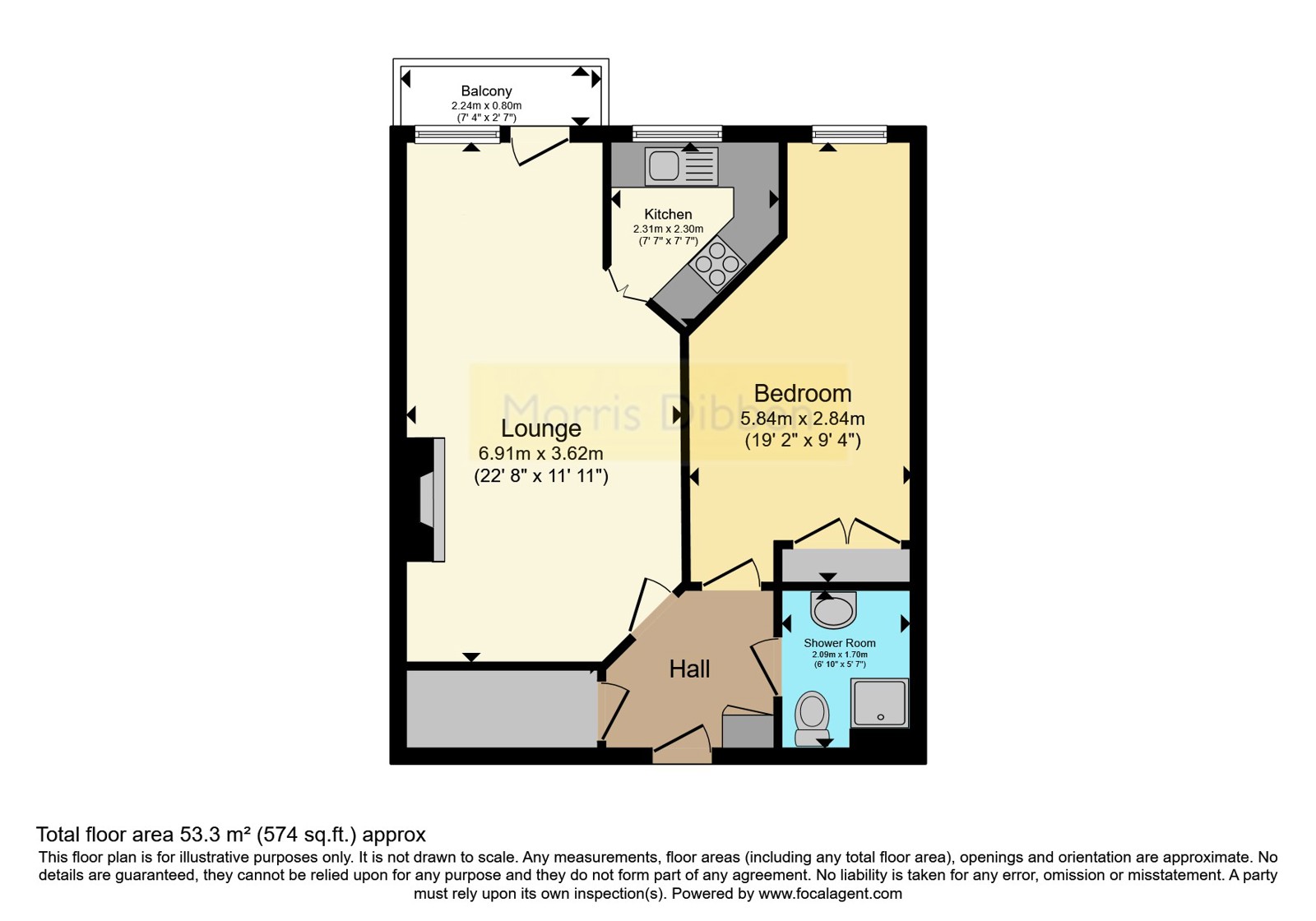 Flat 27, Green Haven Court, 84, London Road, Waterlooville floorplan