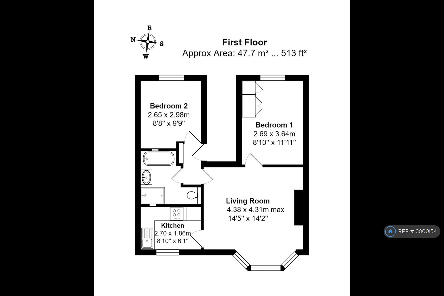 Flat, Shaftesbury Road, Brighton floorplan