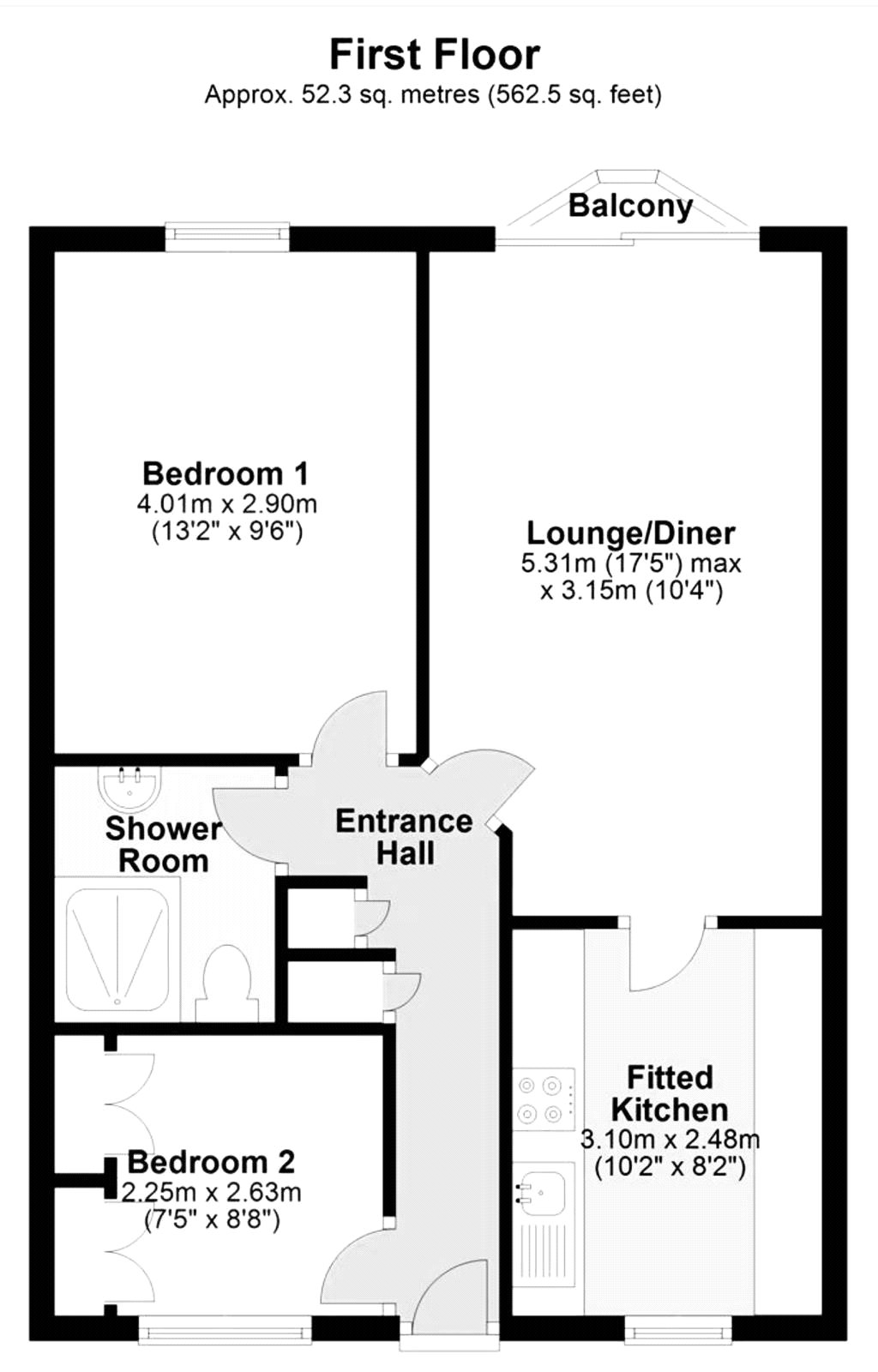27, Marlborough Court, Nottingham floorplan