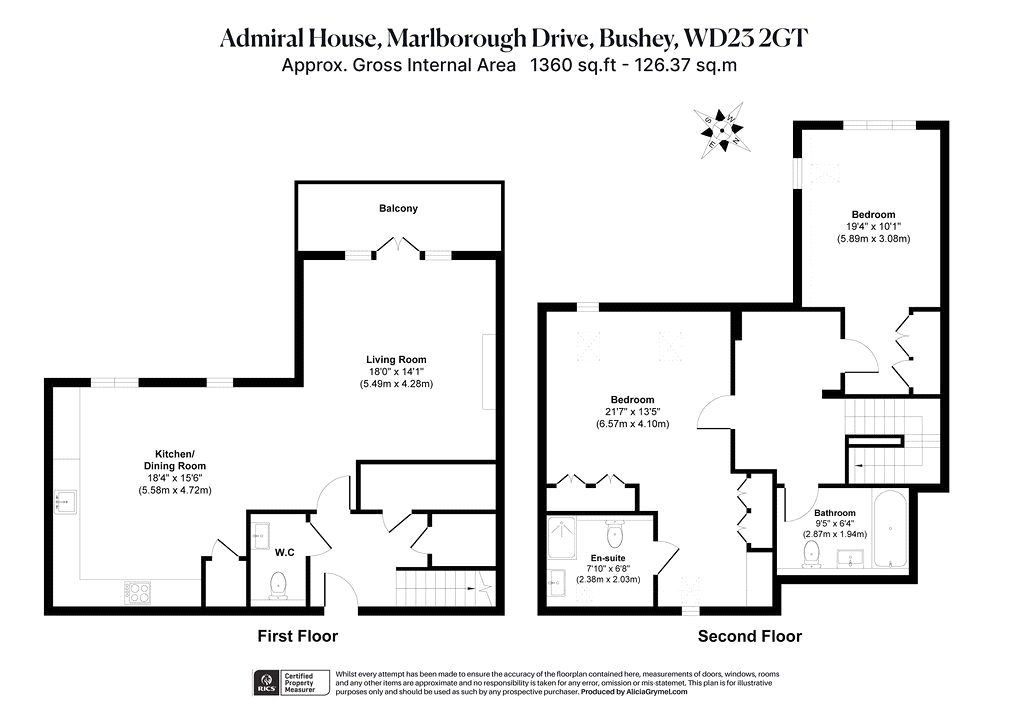 6,, Admiral House, Marlborough Drive, Royal Connaught Park, Hertfordshire floorplan