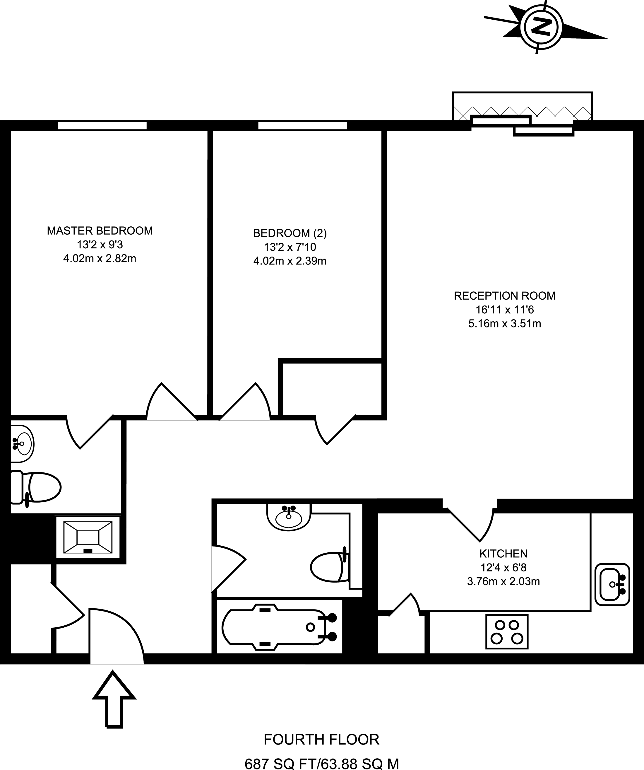 2 Bedrooms Flat to rent in Settlers Court, Canary Wharf E14