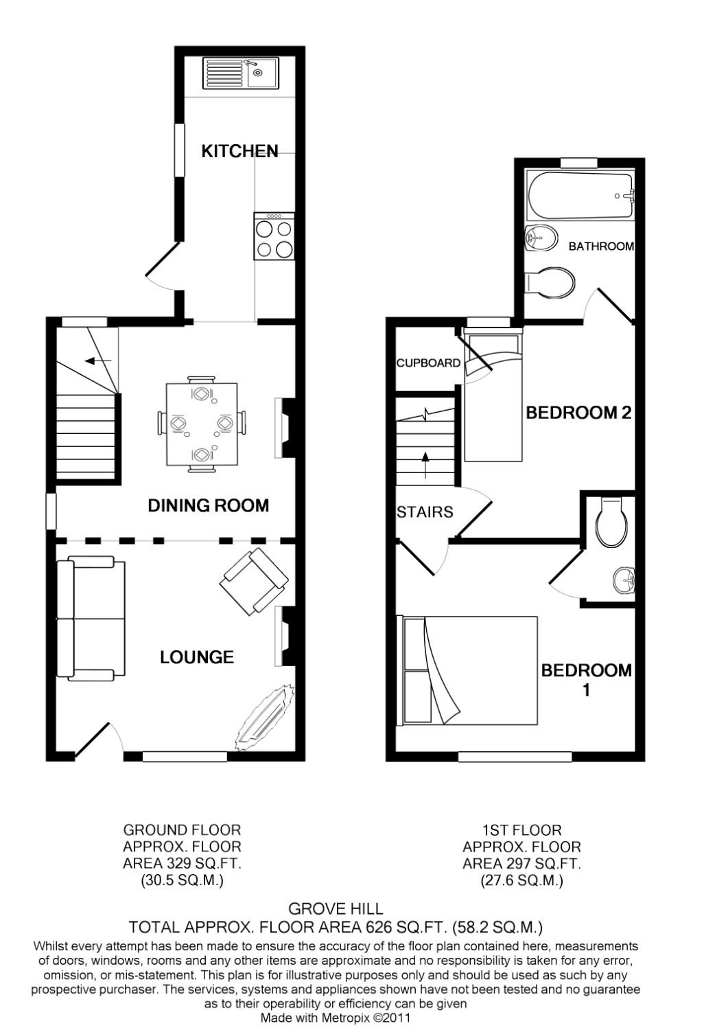 2 Bedrooms End terrace house to rent in Grove Hill, Stansted CM24