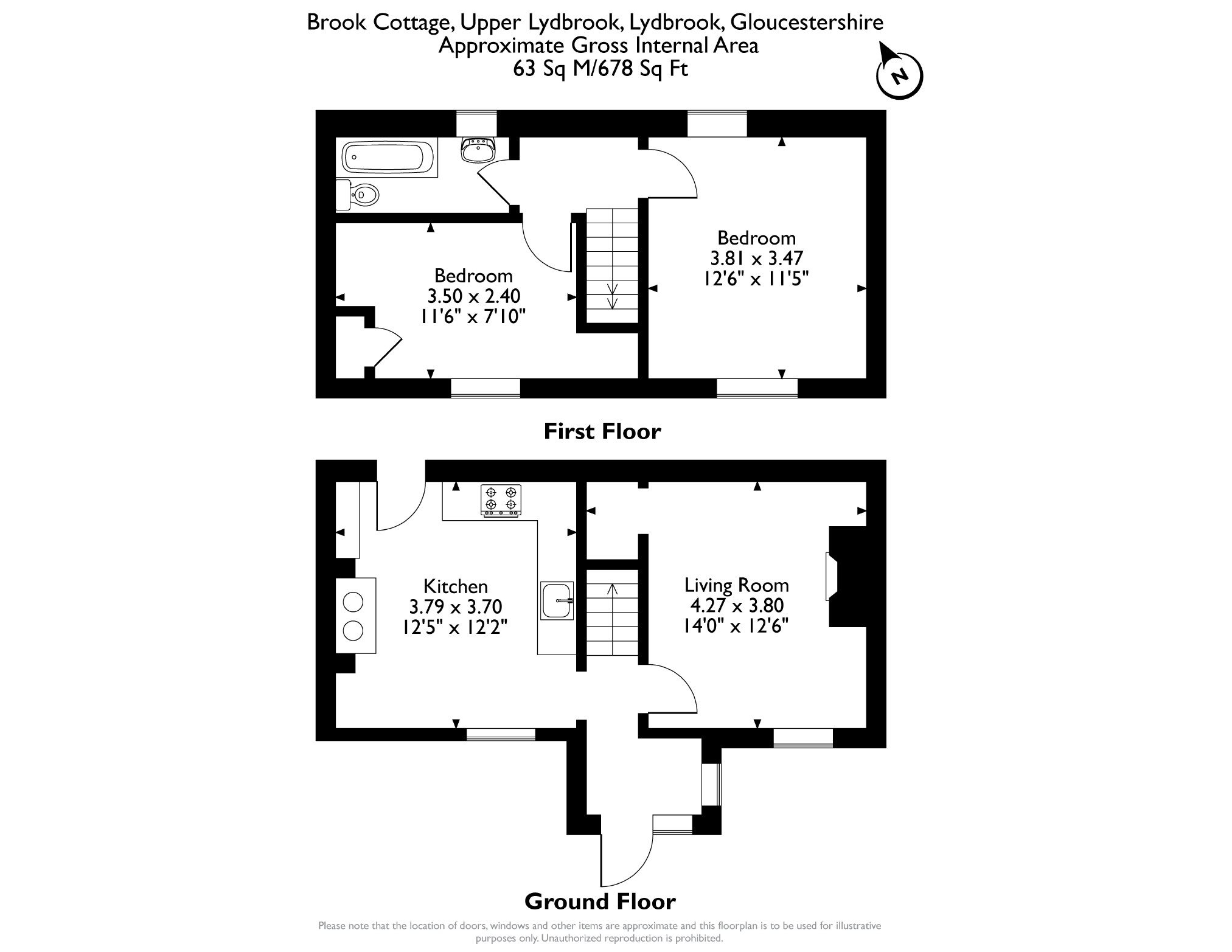 Brook Cottage, Upper Lydbrook, Lydbrook floorplan