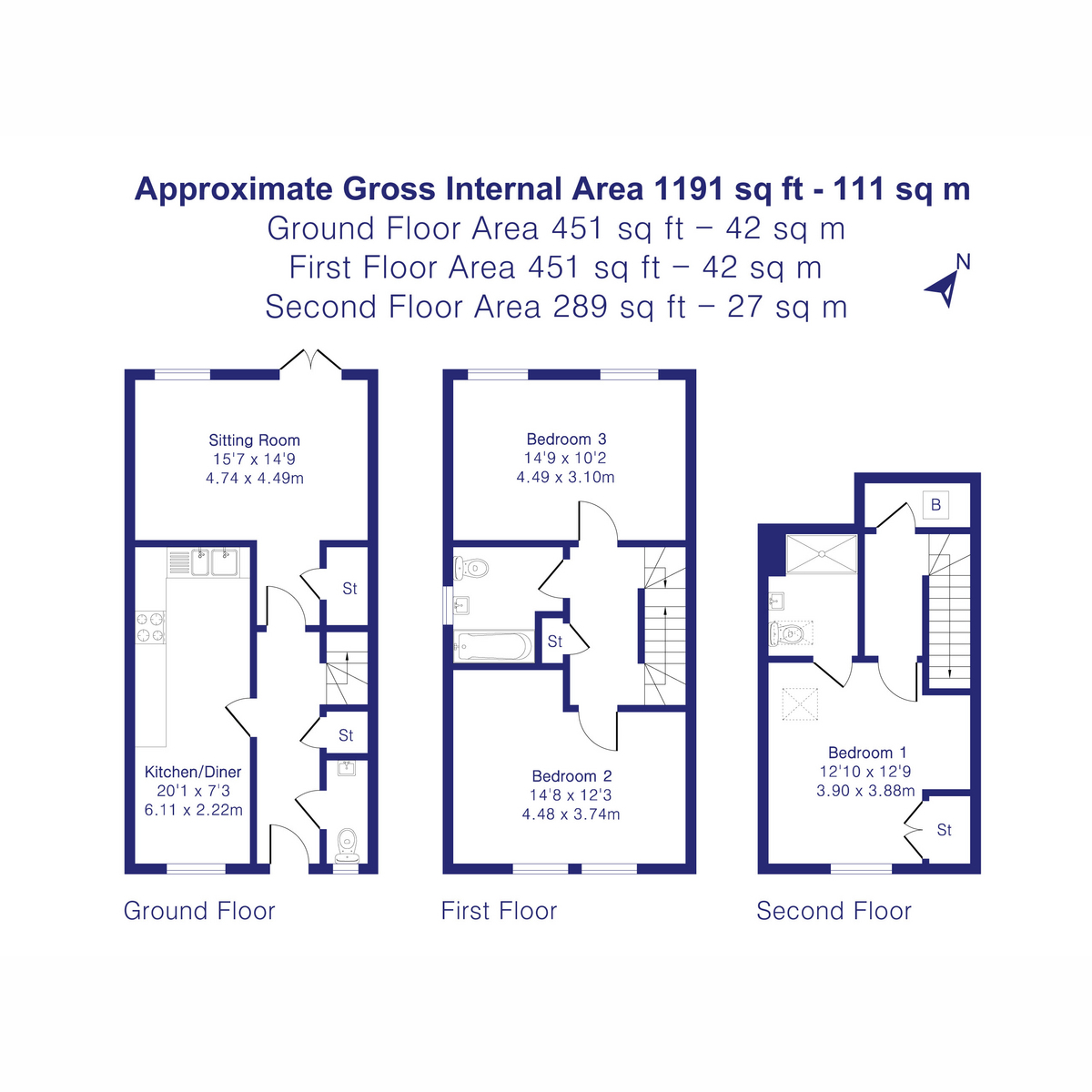 53, Clifton Close, Bicester floorplan