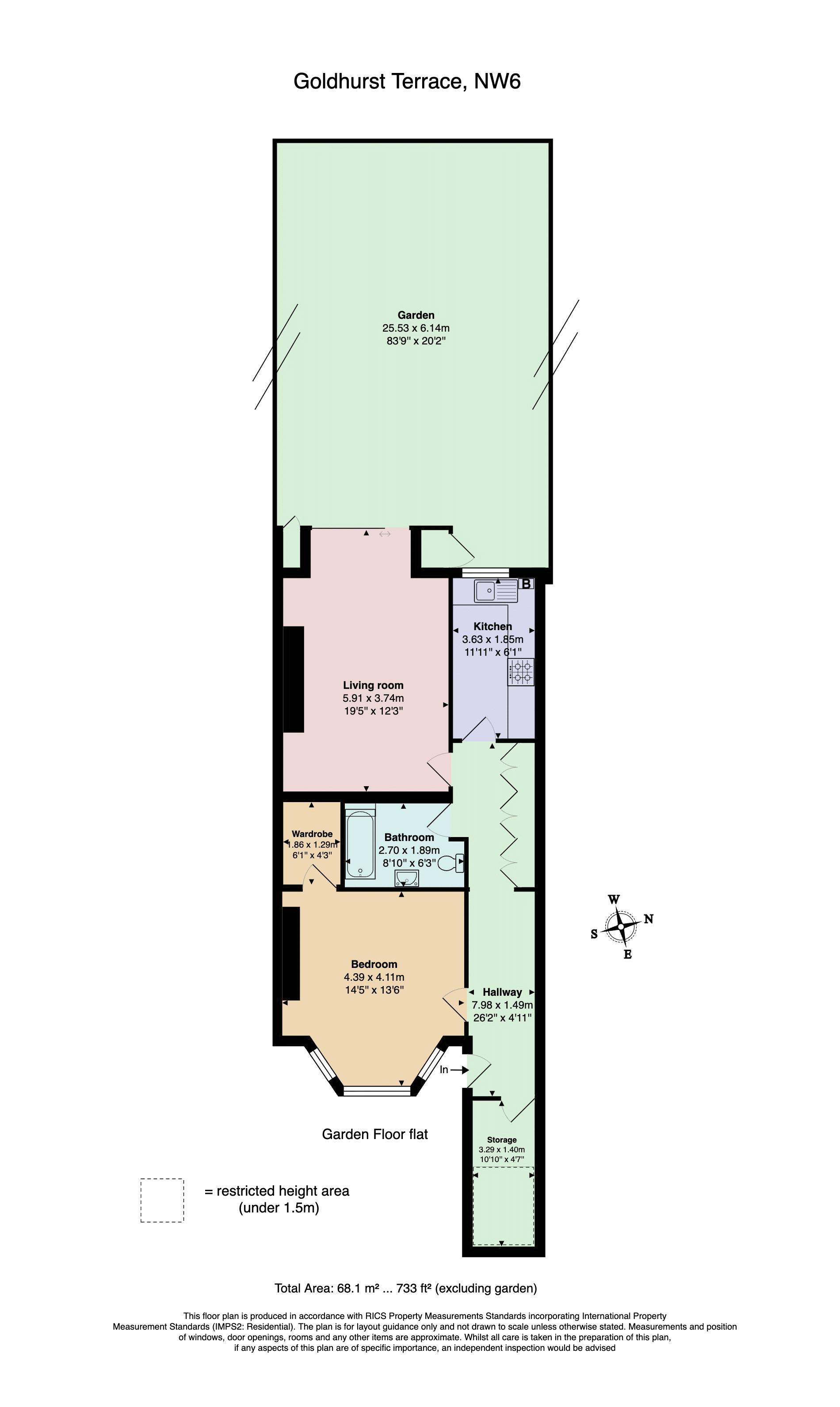 32A, Goldhurst Terrace, London floorplan