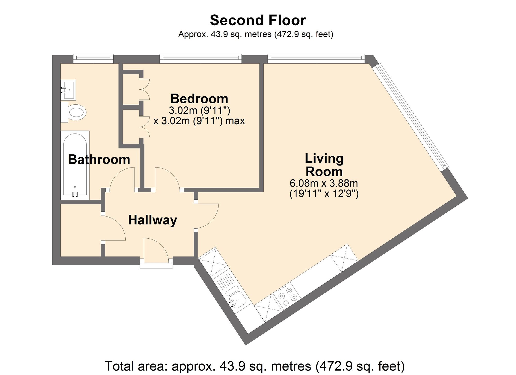 Apt 27, The Fitzgerald, Sheffield floorplan