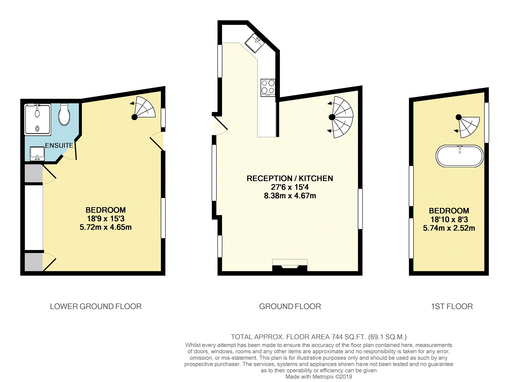 2 Bedrooms Terraced house to rent in Danbury Street, London N1