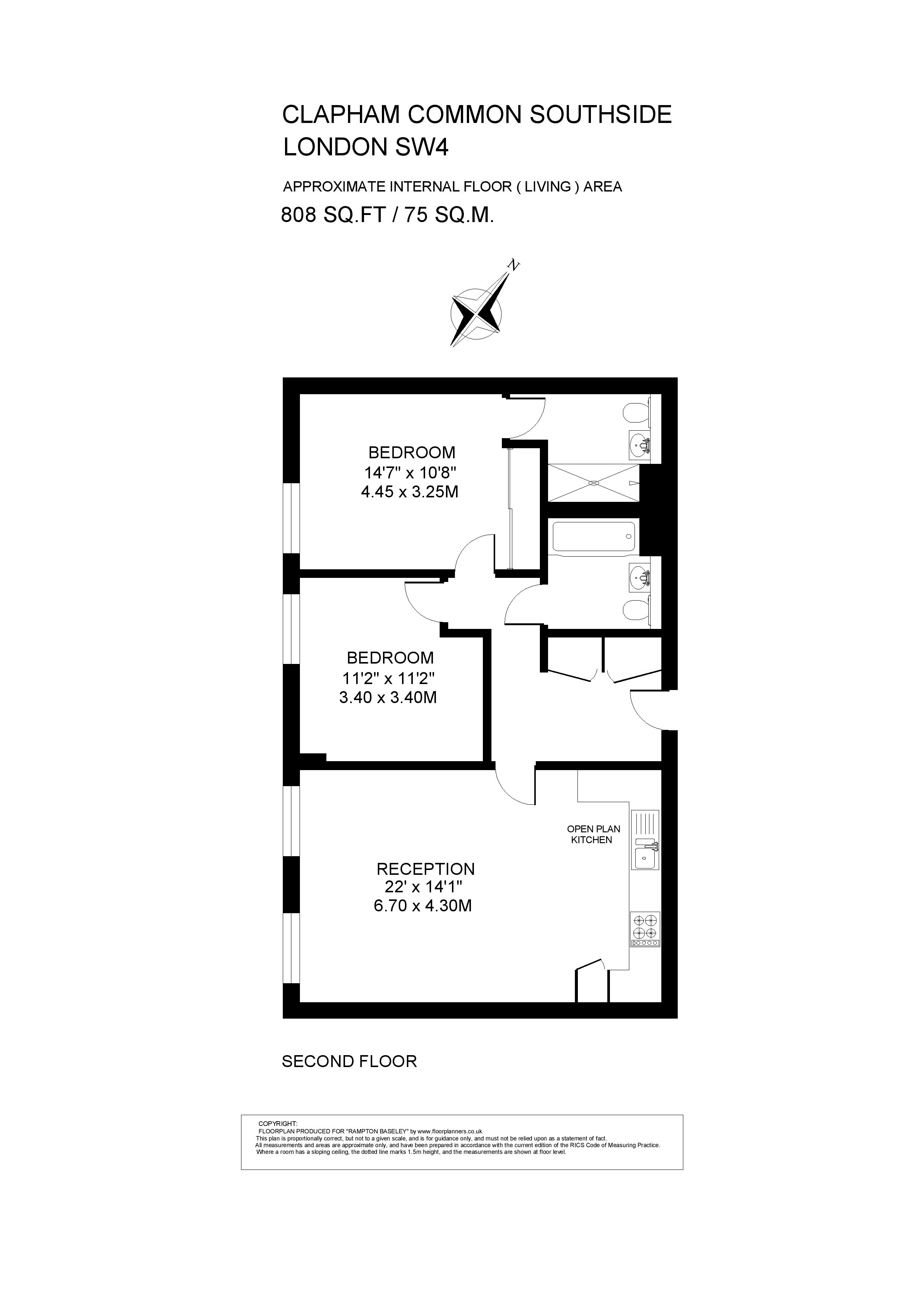 Flat 213 Latitude, 130, Clapham Common South Side, London floorplan