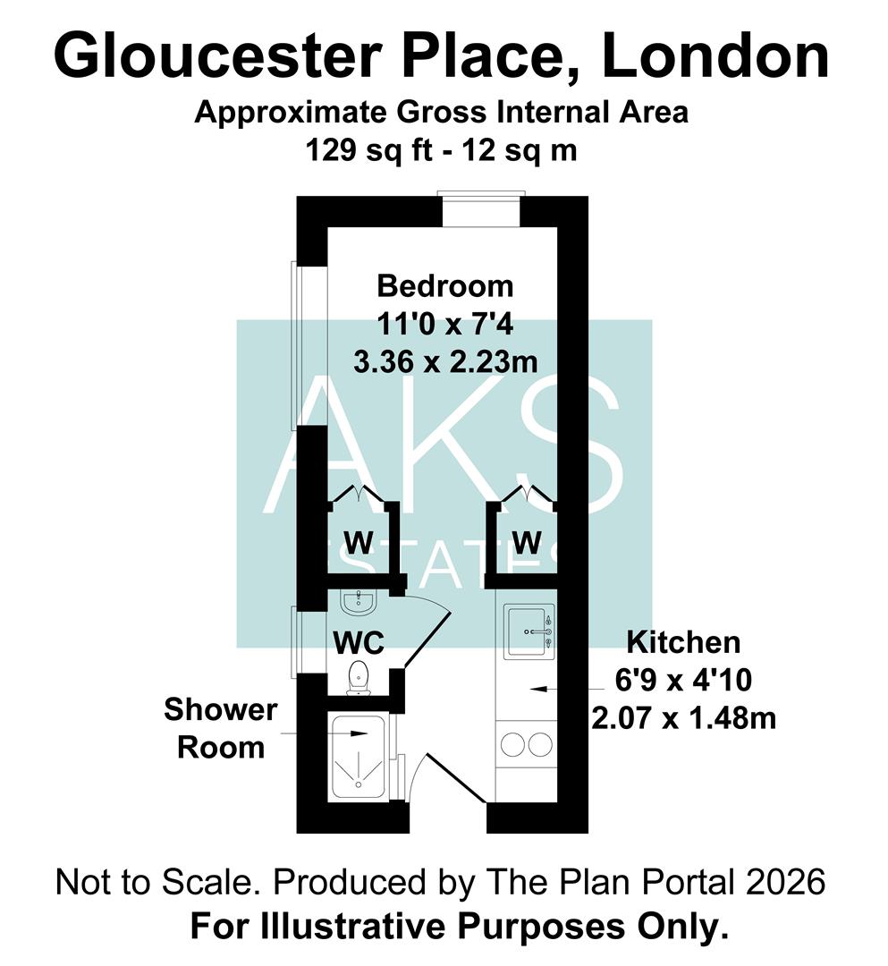 Flat 5 Mezzanine Floor, 140, Gloucester Place, London floorplan