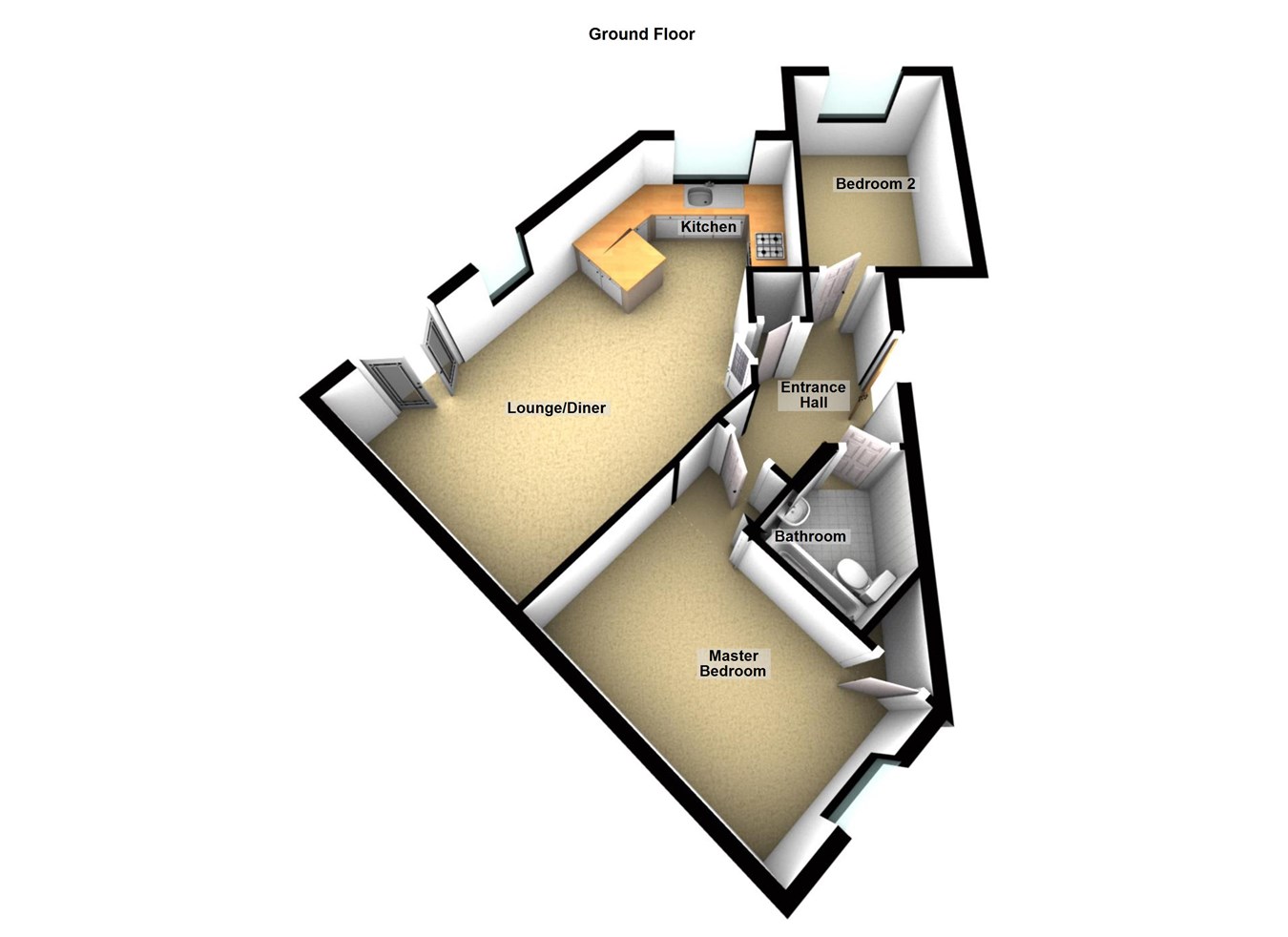 Clough Drive, BurtonOnTrent DE14, 2 bedroom flat for sale 62552046