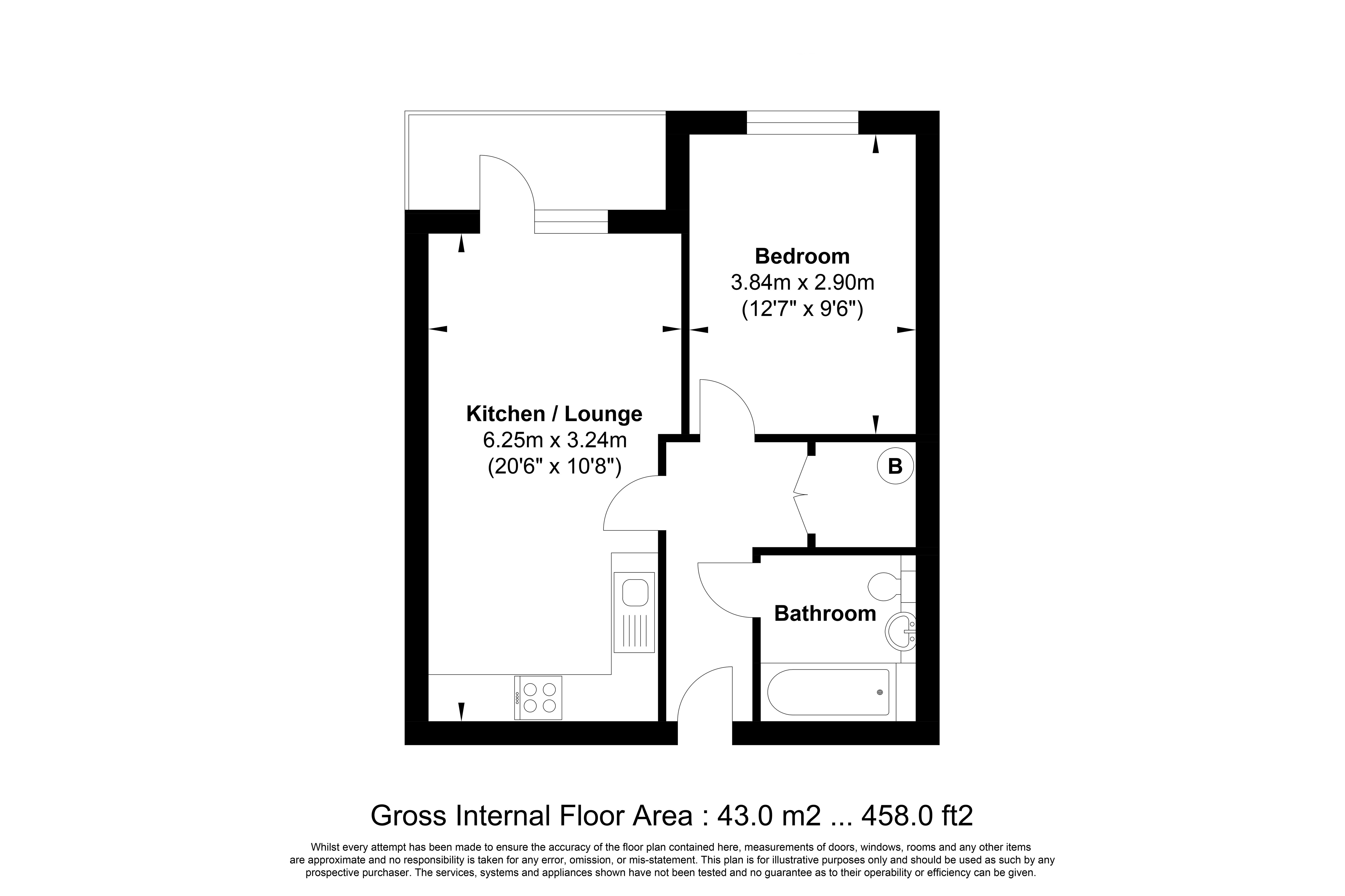 Flat 15, Bradfield House,, Bradfield Close, Surrey floorplan