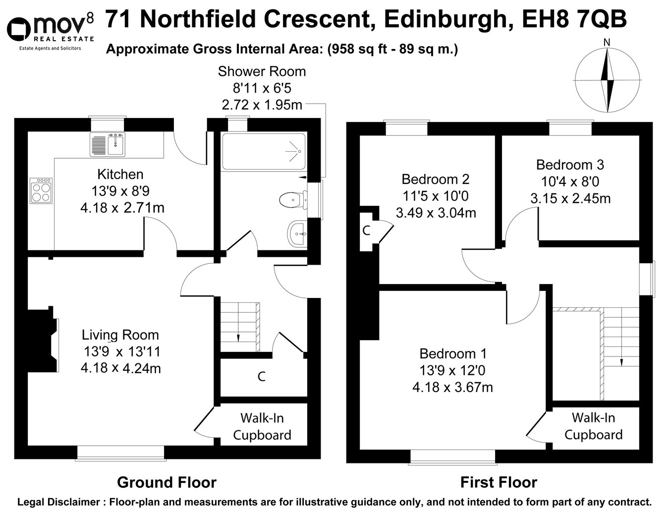 71, Northfield Crescent, Edinburgh floorplan