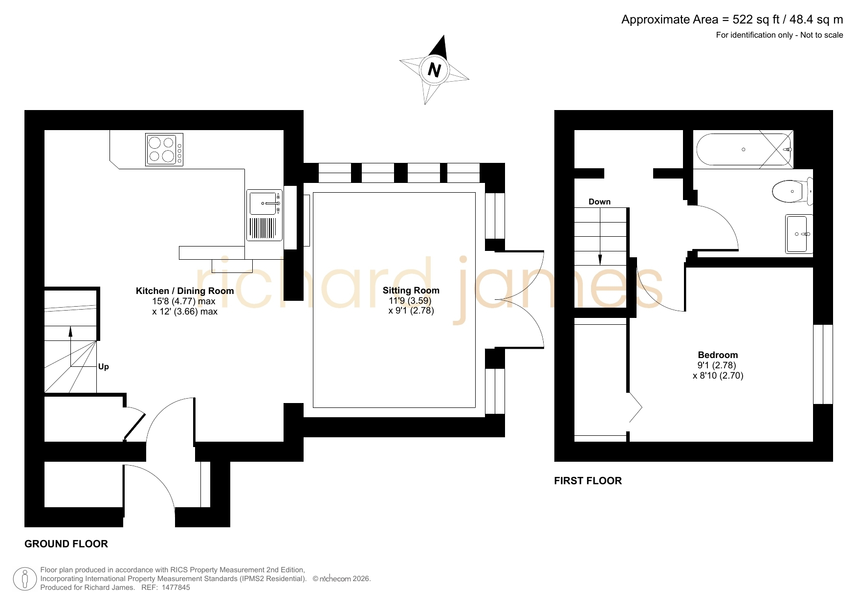 45, Risingham Mead, Swindon floorplan