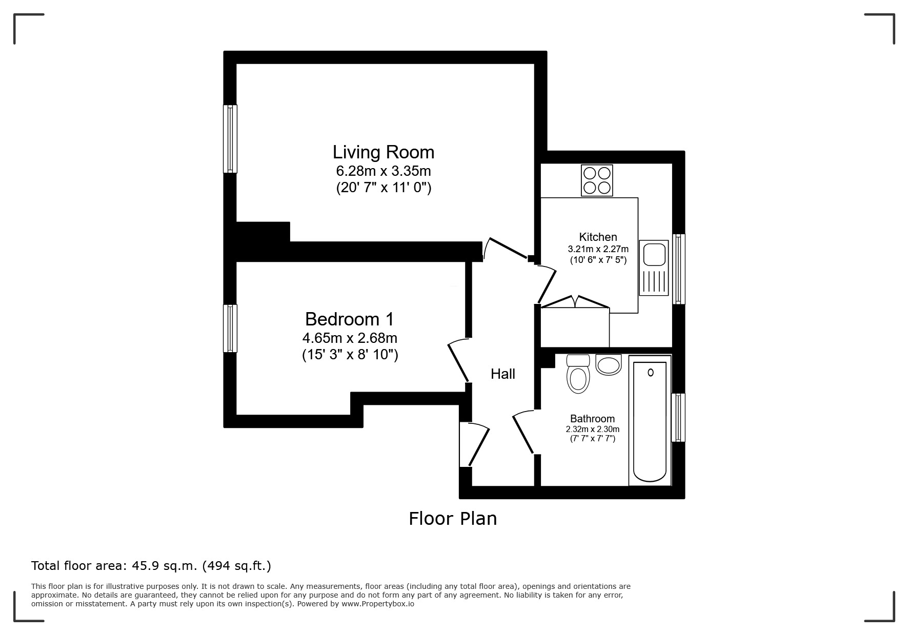 70, Peatey Court, High Wycombe floorplan