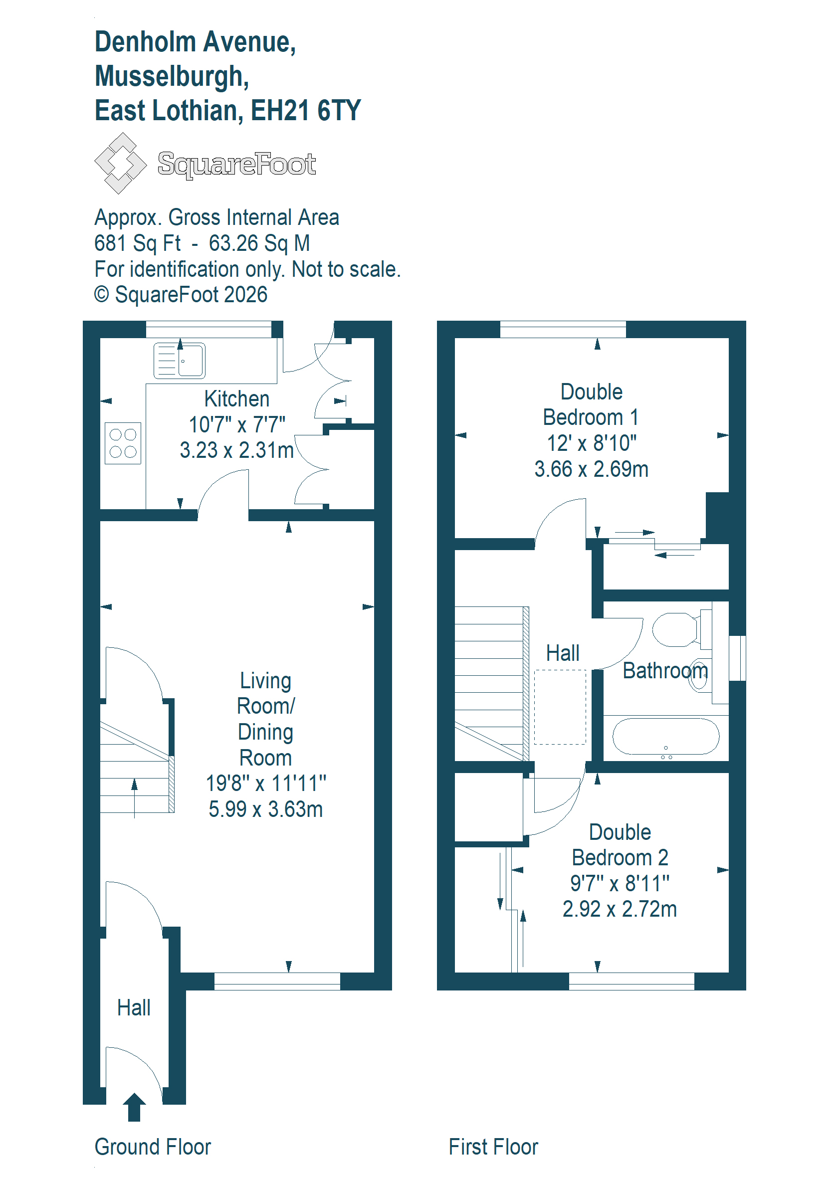 55, Denholm Avenue, Musselburgh floorplan