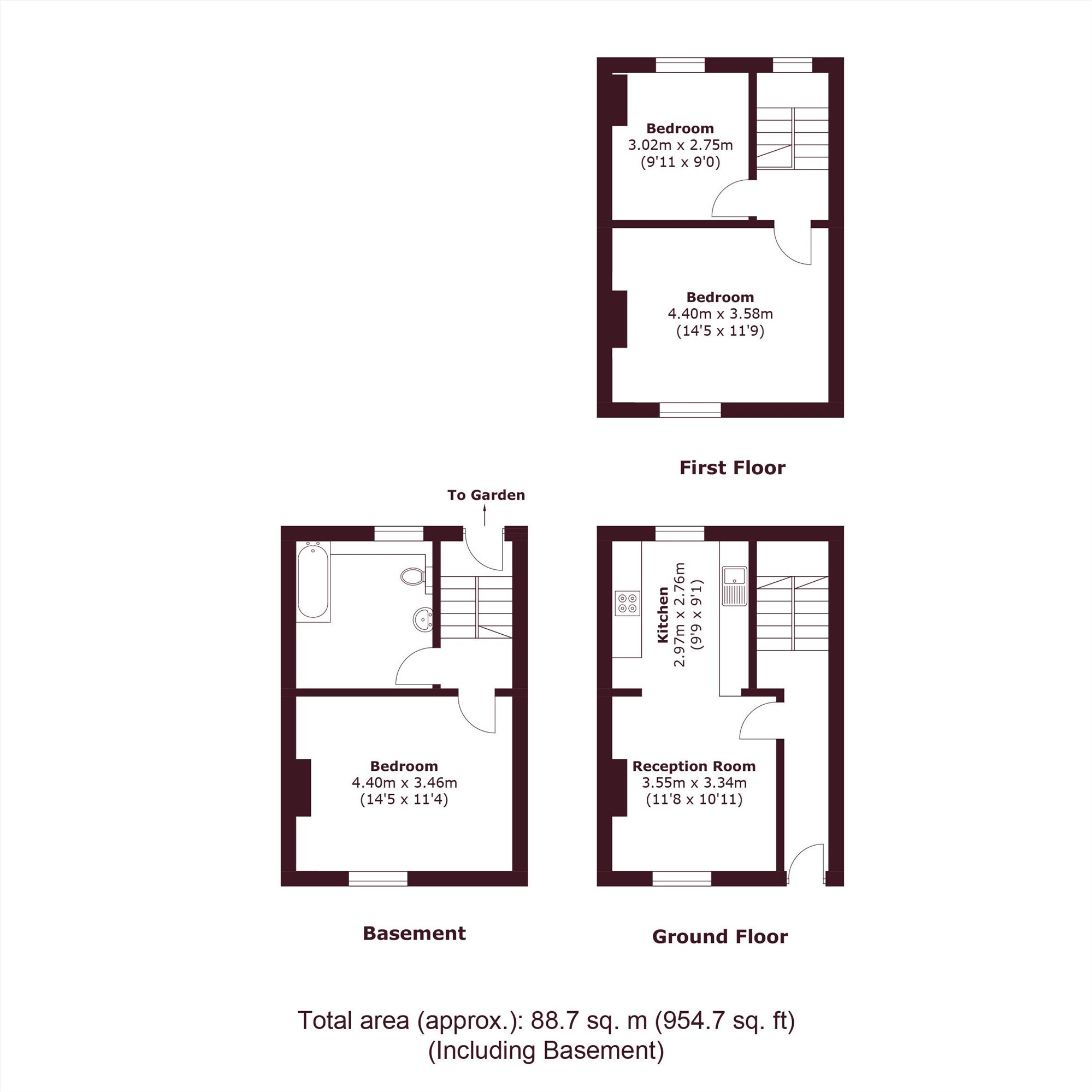 80, Leighton Road, London floorplan