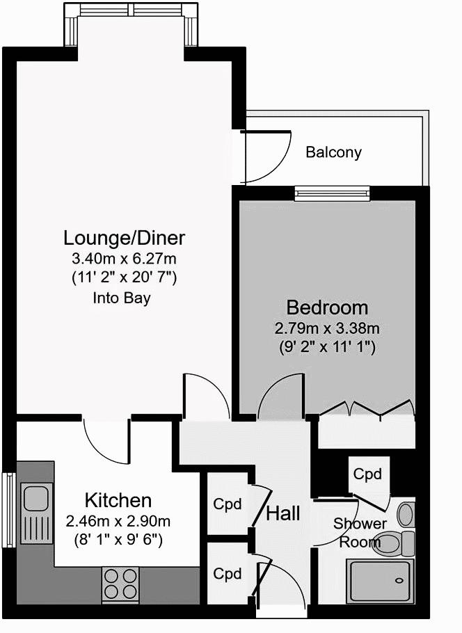 9 The Croft, 11 College Road, Epsom floorplan