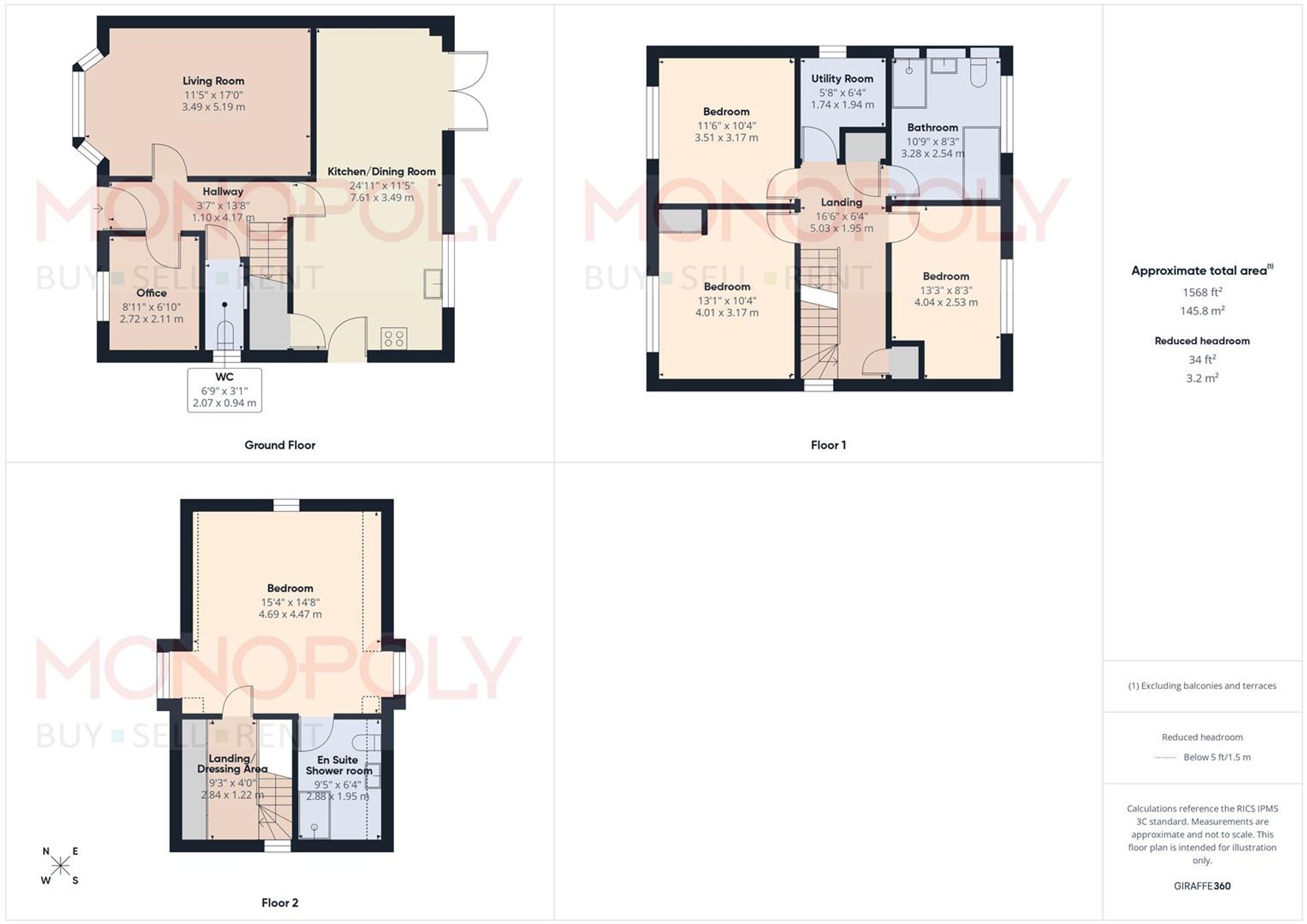 1 Fox Close, Wrexham floorplan