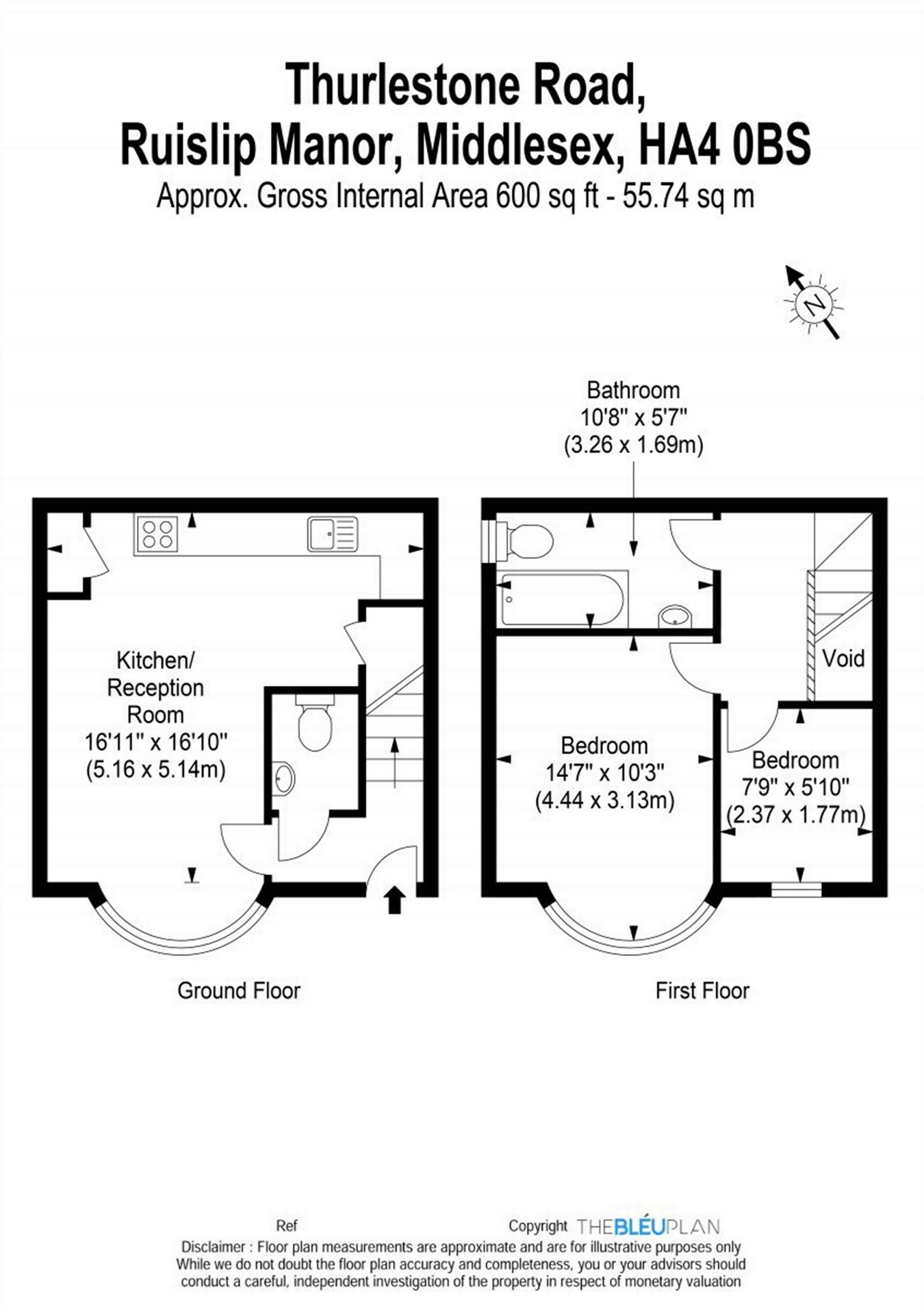 2 Bedrooms Terraced house for sale in Thurlstone Road, Ruislip, Greater London HA4