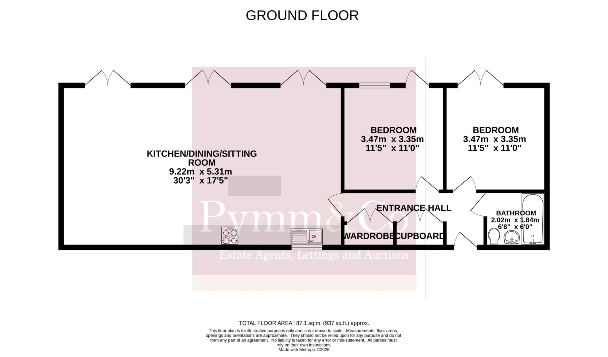 1, Laurel Farm Barns, Cromer floorplan