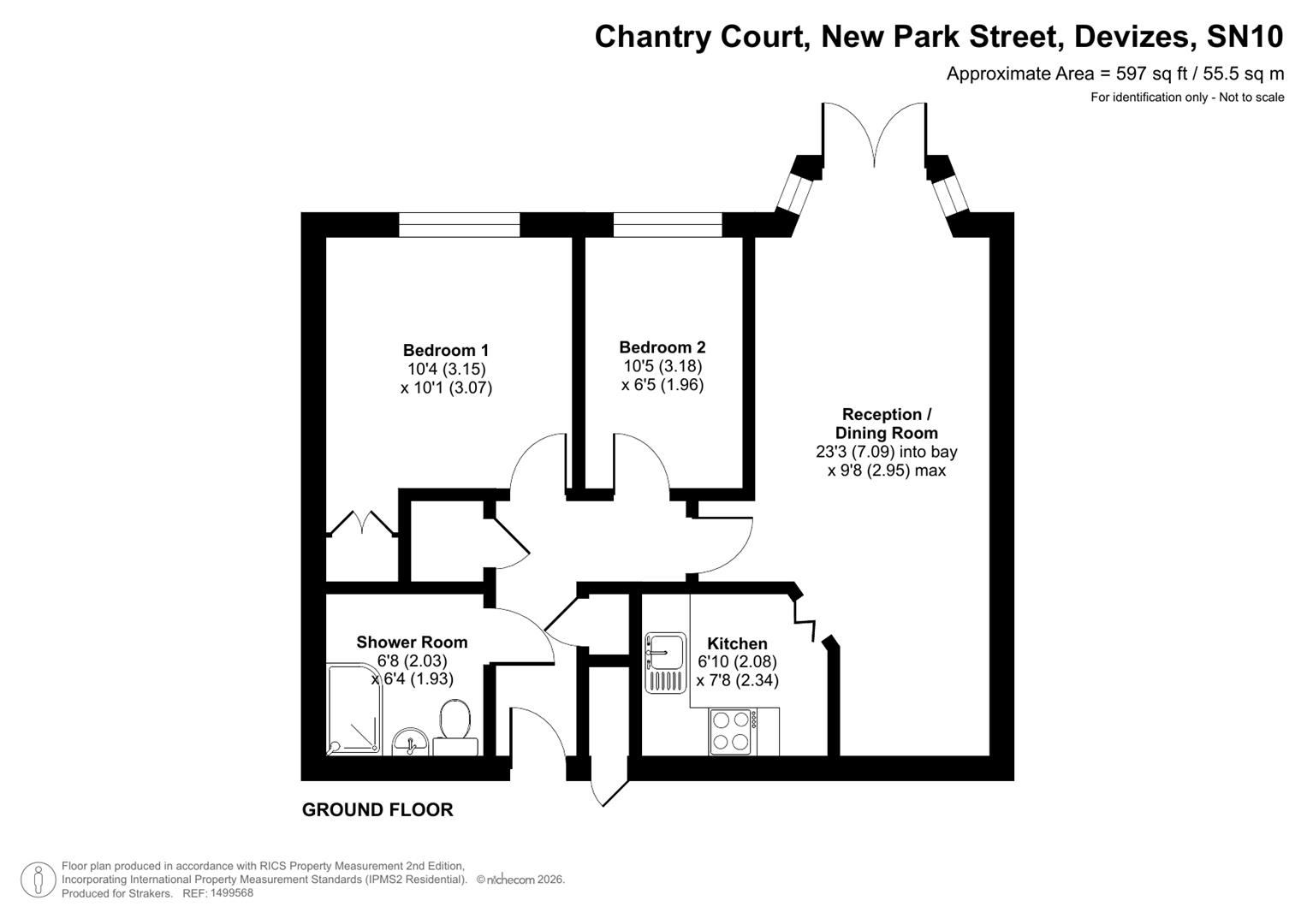 Flat 5, Chantry Court, New Park Street, Devizes floorplan