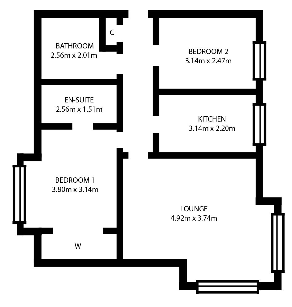 2 Bedrooms Flat for sale in 61 Bathlin Crescent, Moodiesburn G69