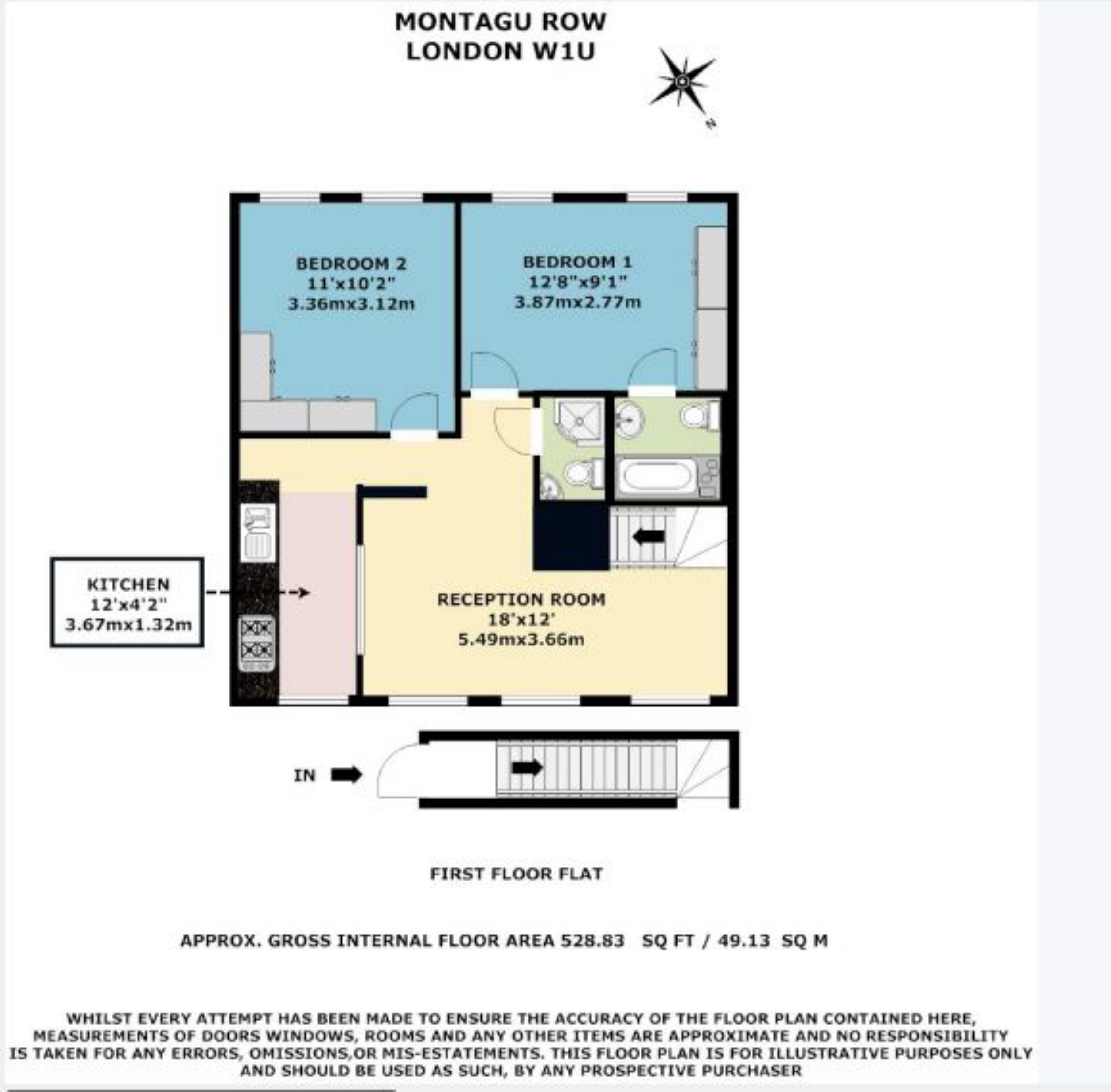 3 Bedrooms Flat to rent in Montagu Row, Marylebone, London W1U