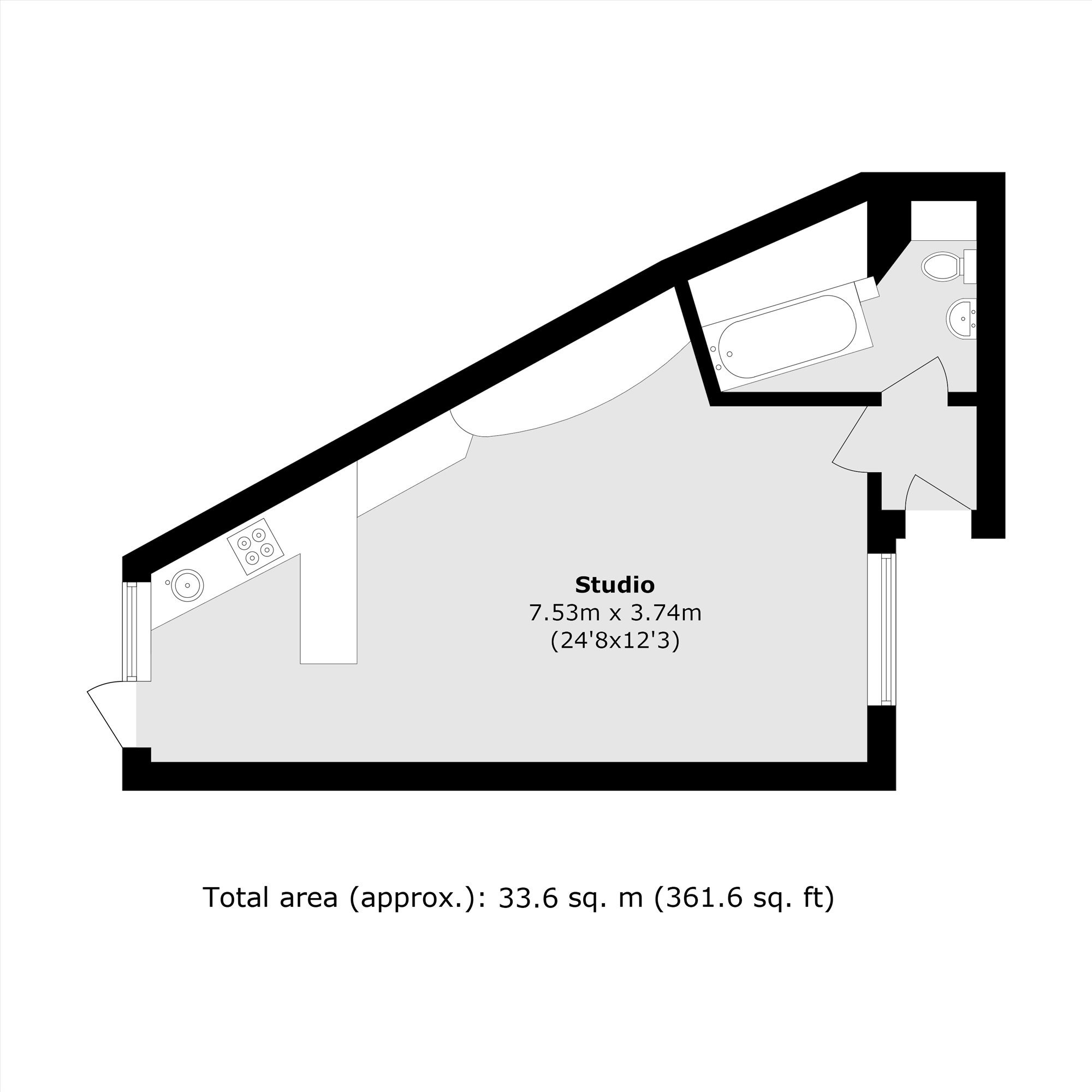 Flat C, 25, Swinton Street, London floorplan