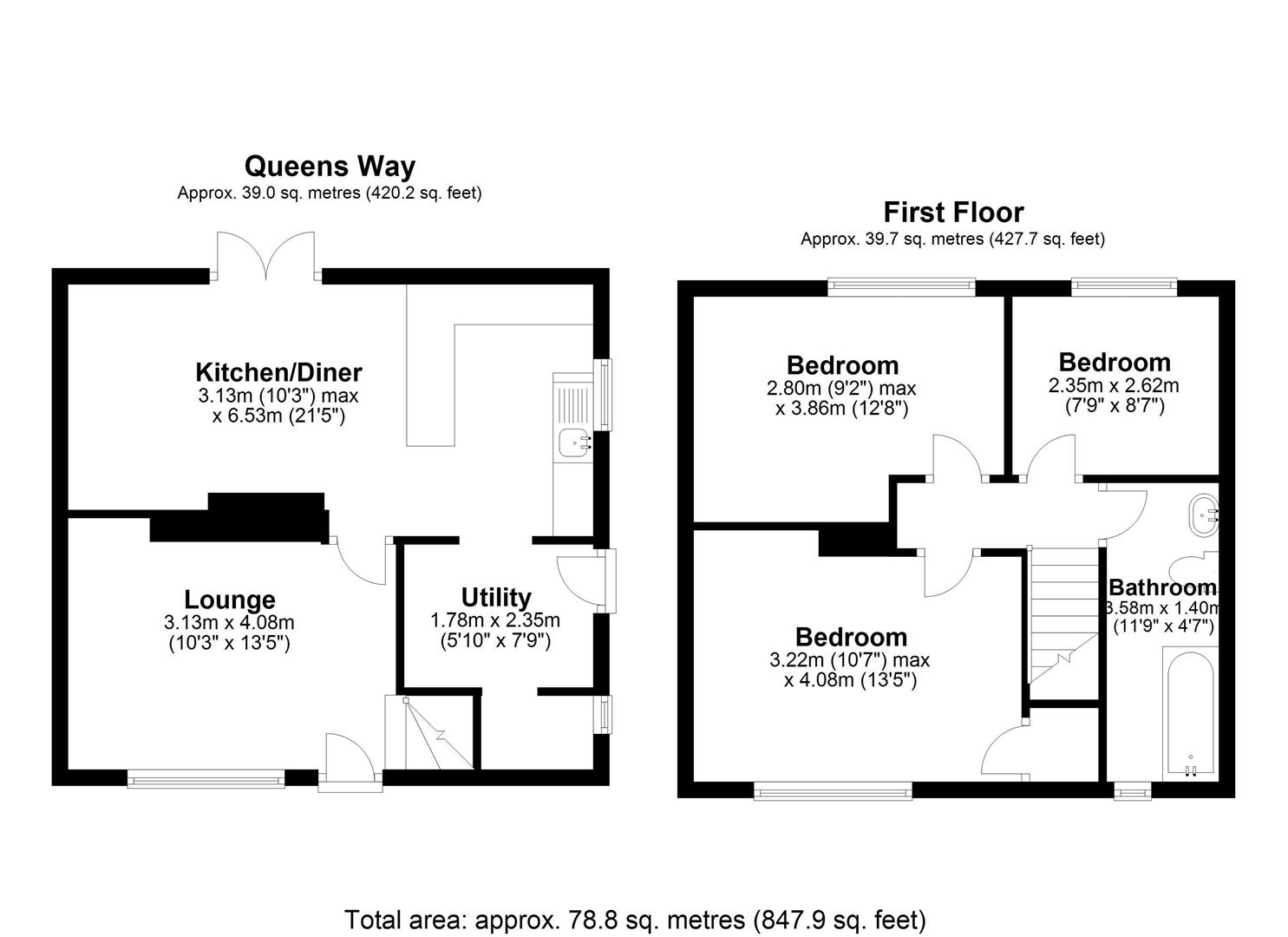 51, Queensway, Rugeley floorplan