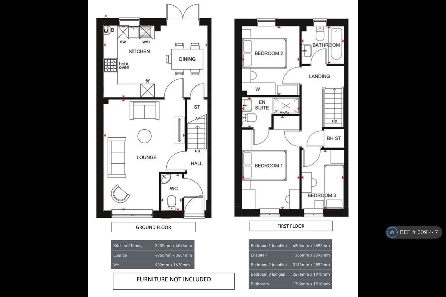 Quern Rise, Exeter floorplan