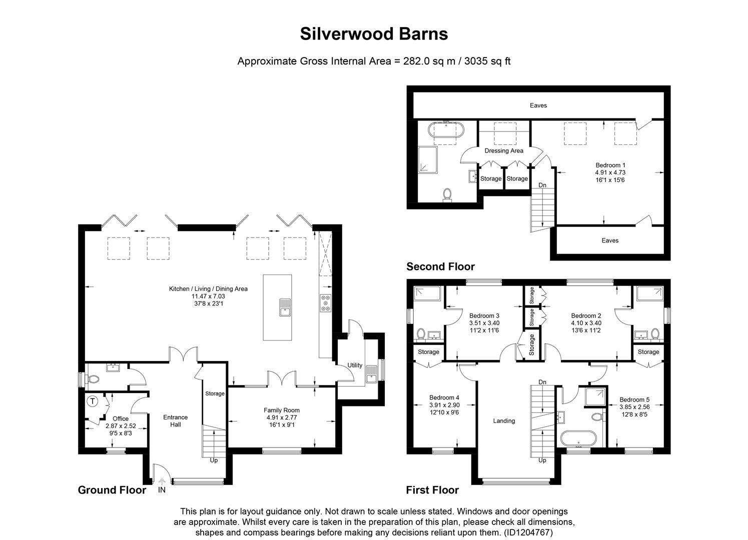 3 Silverwood Barns, St. Albans Road, Sandridge floorplan