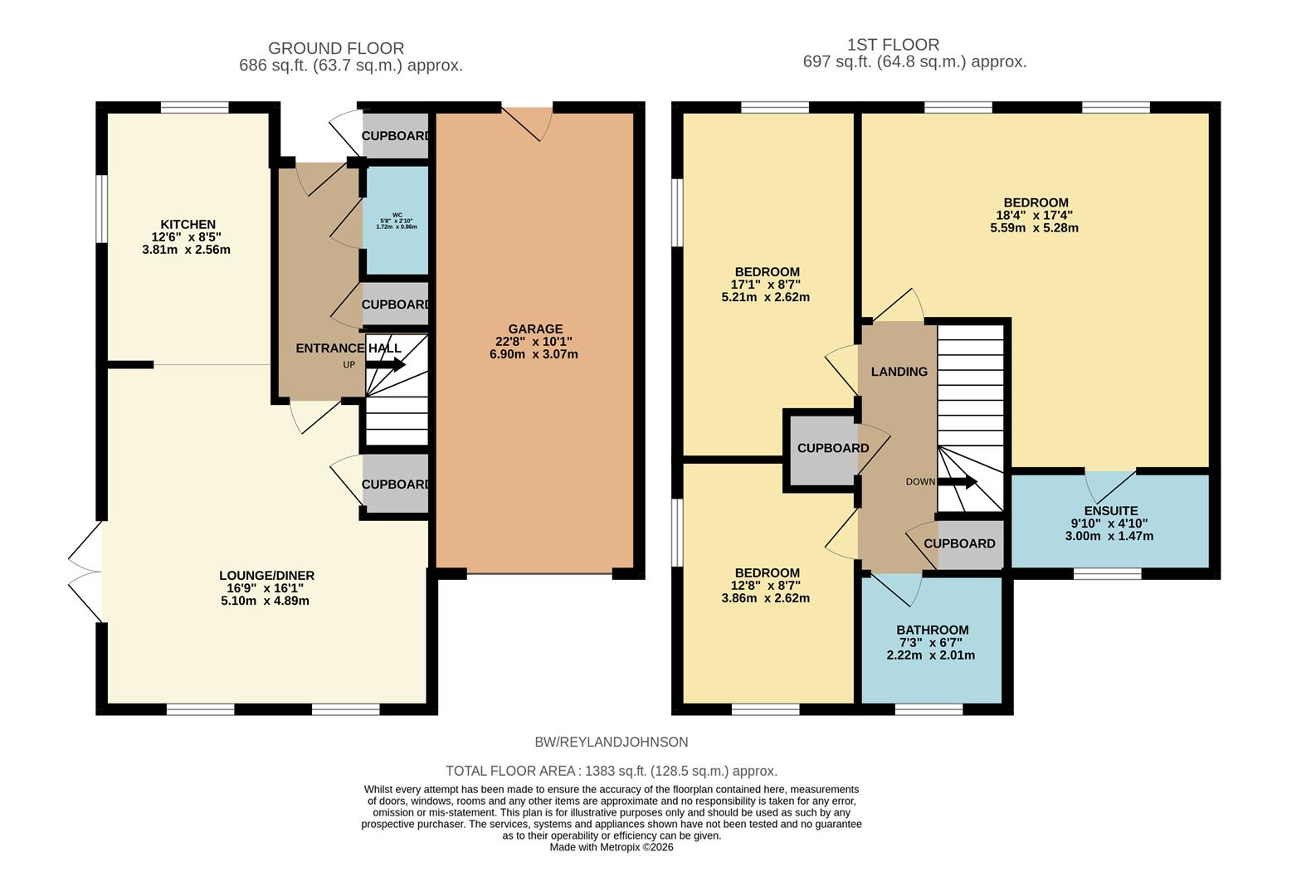 96, Barnfield Way, Harlow floorplan