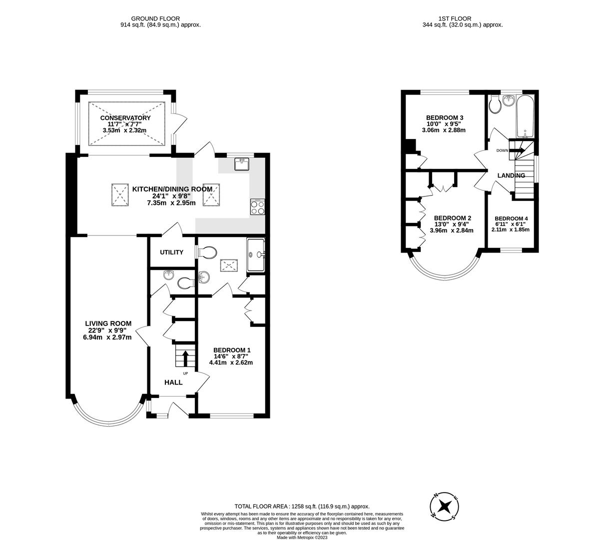 111, Hartland Drive, Ruislip floorplan