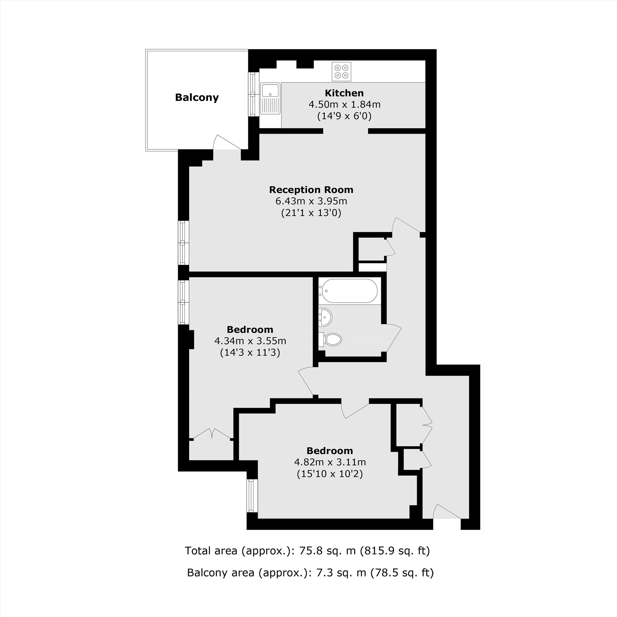 Flat 37, Donnington Court, Donnington Road, London floorplan