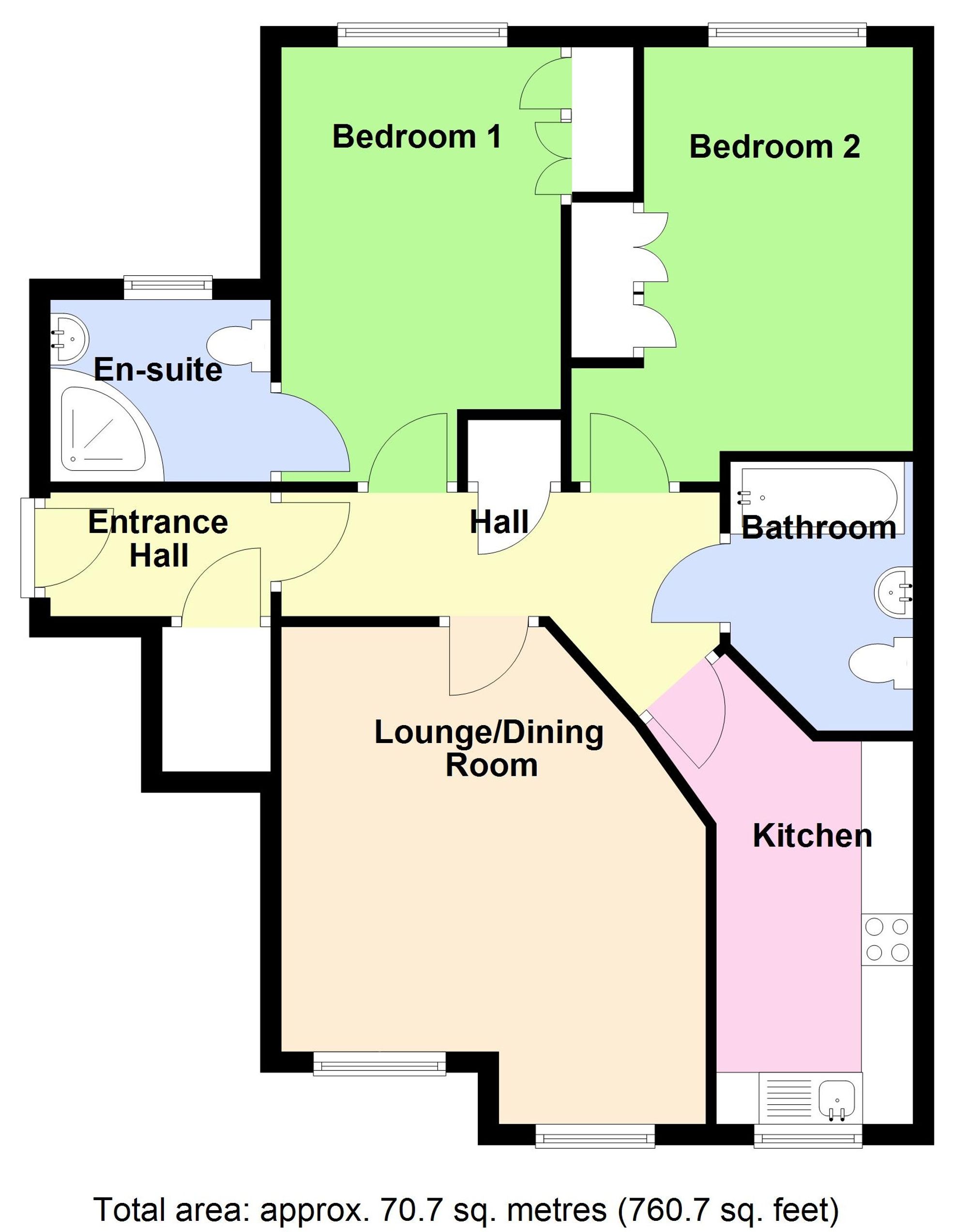 Flat 1, Tattershall House Tattershall Road, Woodhall Spa floorplan