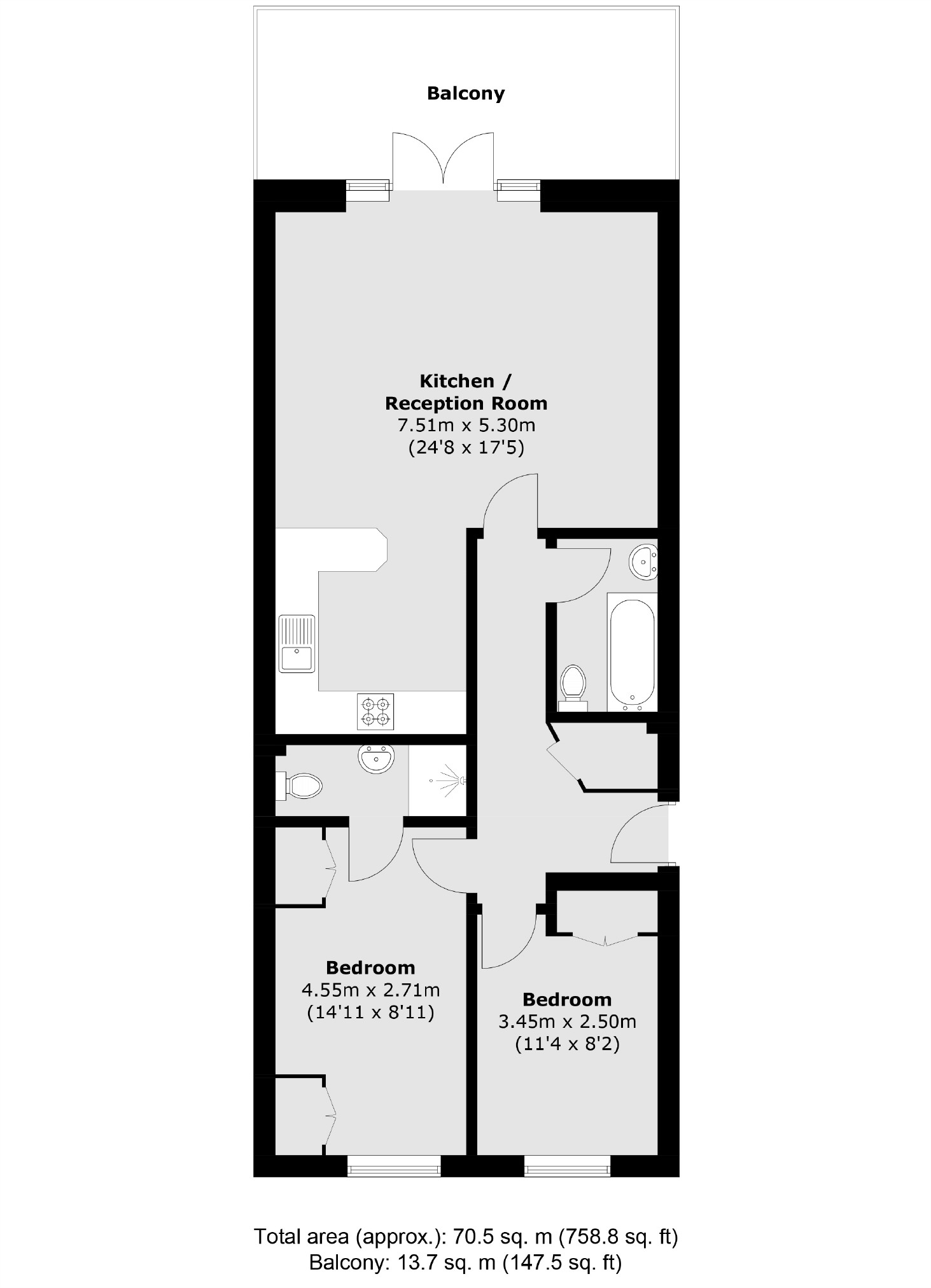 Flat 17, Vanburgh House, 40, Folgate Street, London floorplan