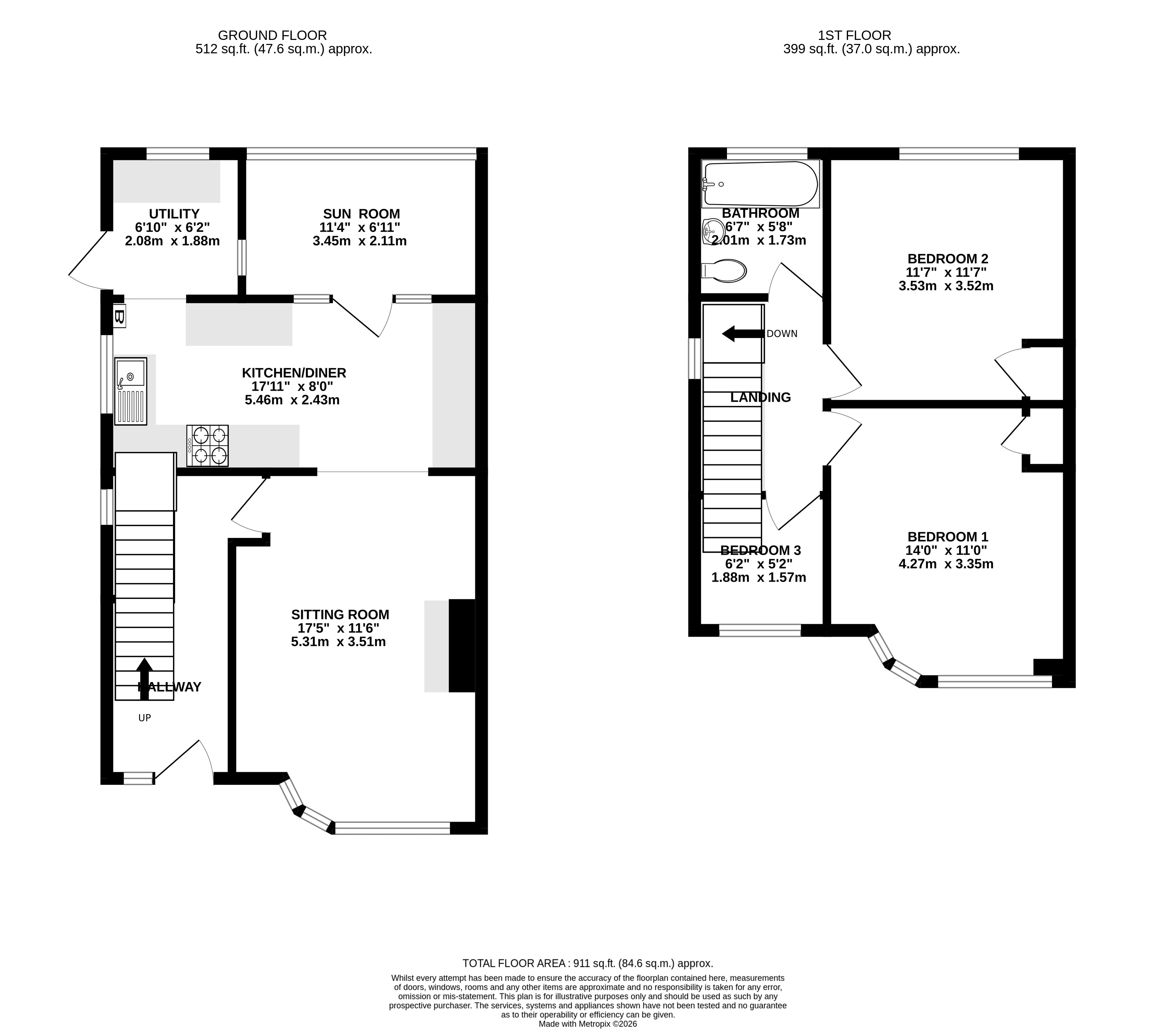 3, Hartsbridge Road, Telford floorplan