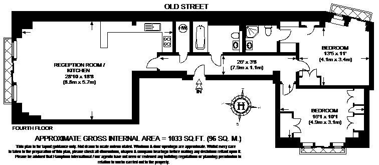 2 Bedrooms Flat to rent in Old Street, London EC1V