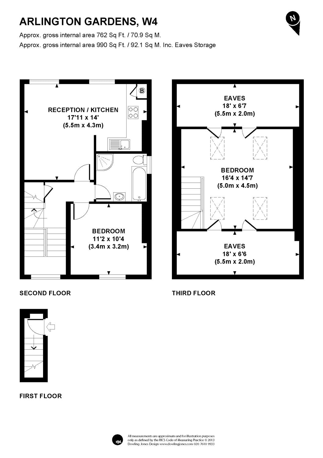 2 Bedrooms Flat to rent in Arlington Gardens, London W4