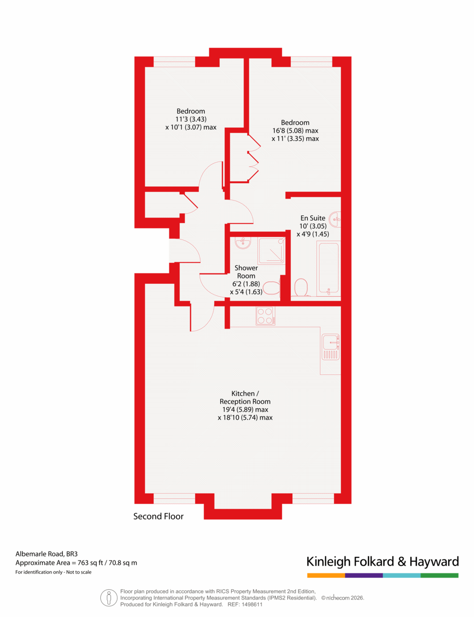 Flat 74, Lait House, 1, Albemarle Road, Beckenham floorplan